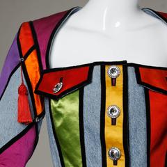 Veste en jean vintage recyclé unique et personnalisée Michael Casey Couture