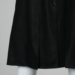 Karl Lagerfeld Vintage Black Linen Button Up Skirt