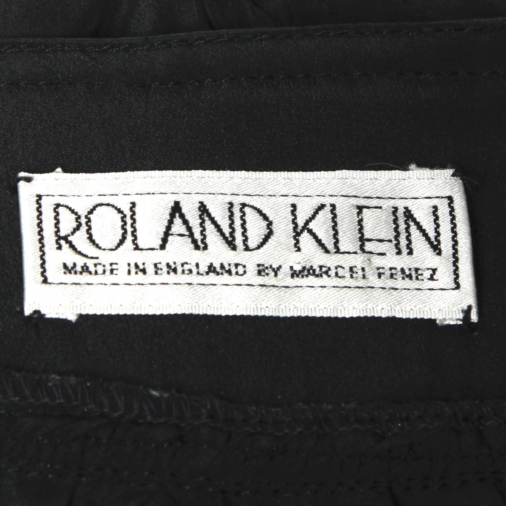Marcel Fenez for Roland Klein Vintage Silk Blouson Top In Excellent Condition In Sparks, NV