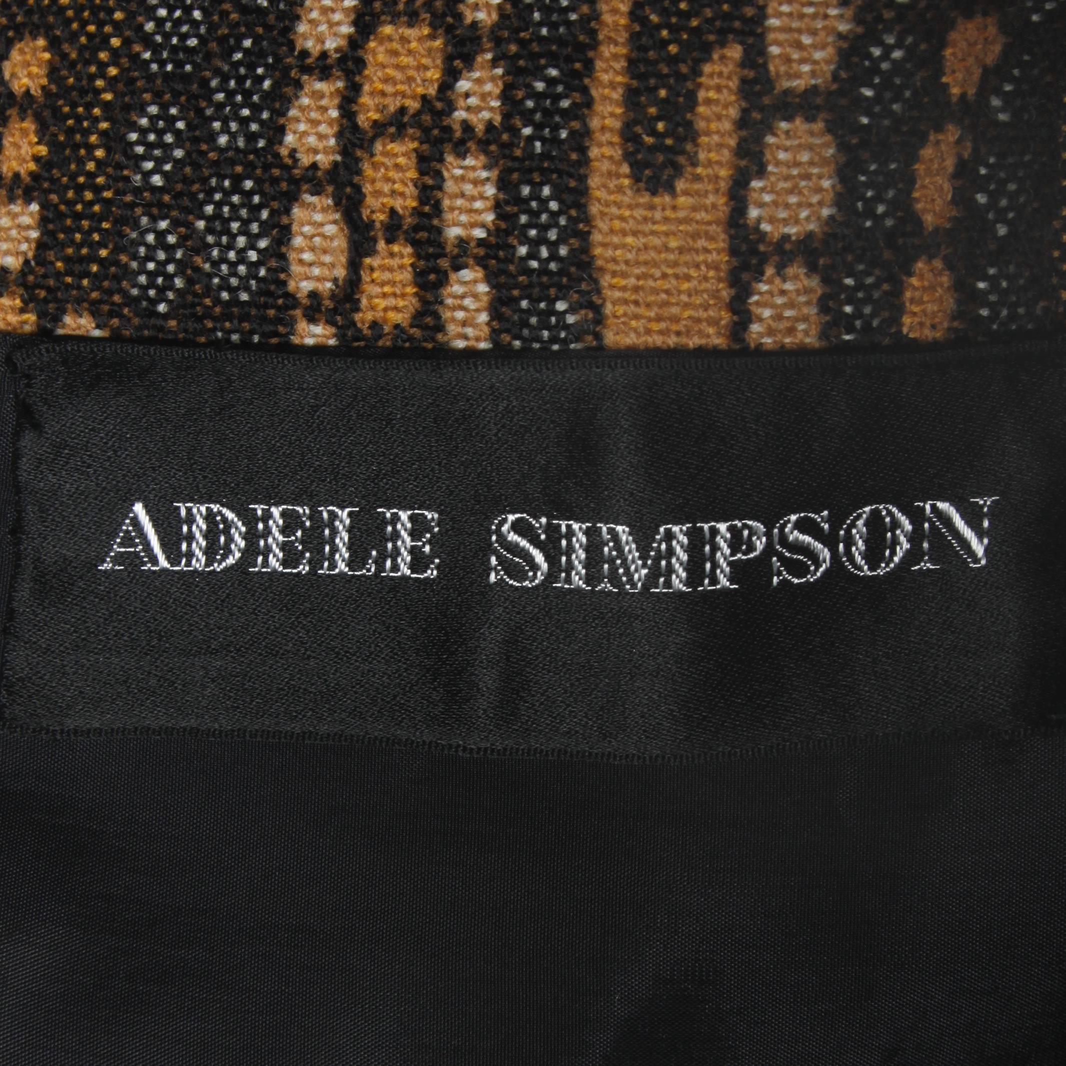 Black Adele Simpson 1960s Vintage Woven Wool Shift Dress or Vest