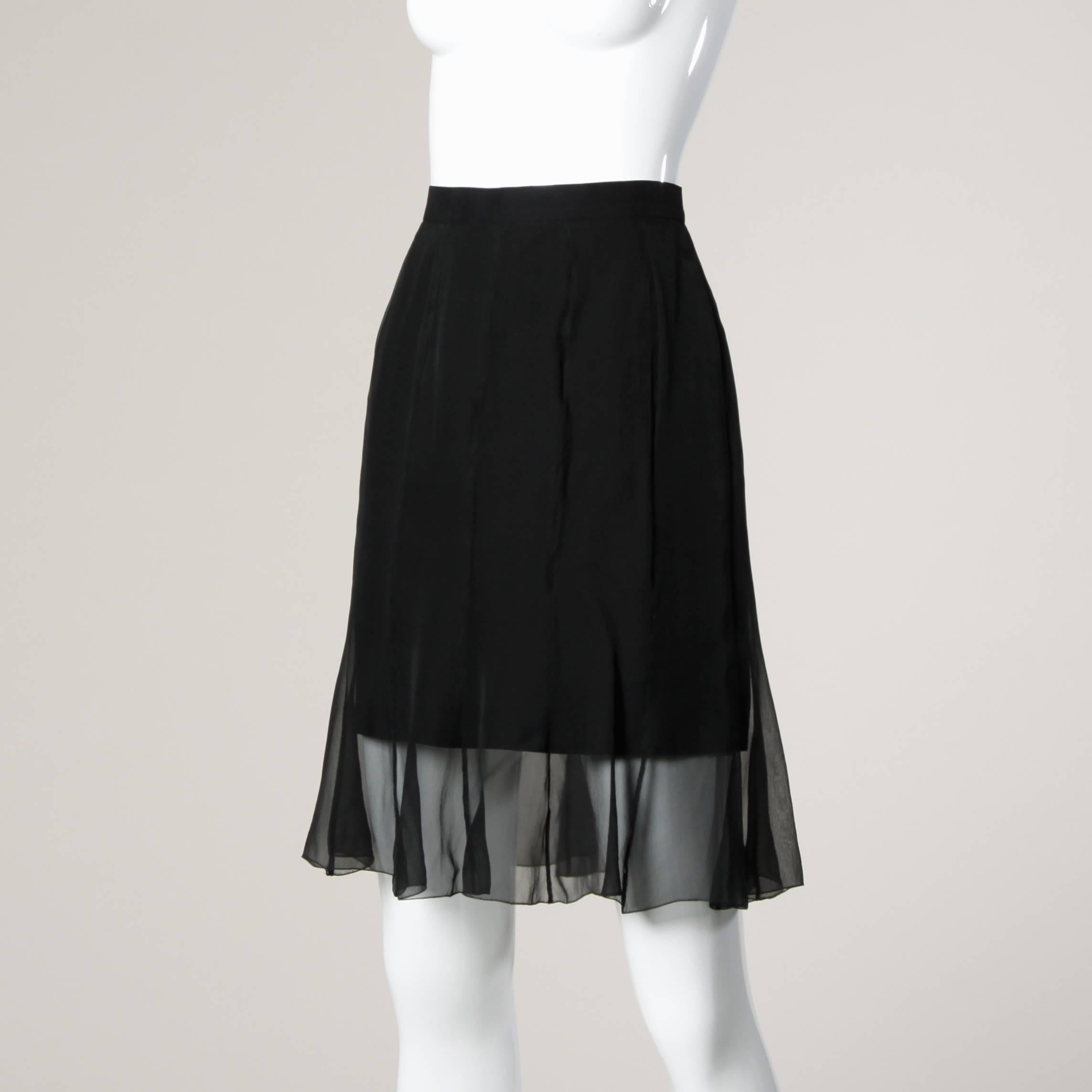 sheer black skirt