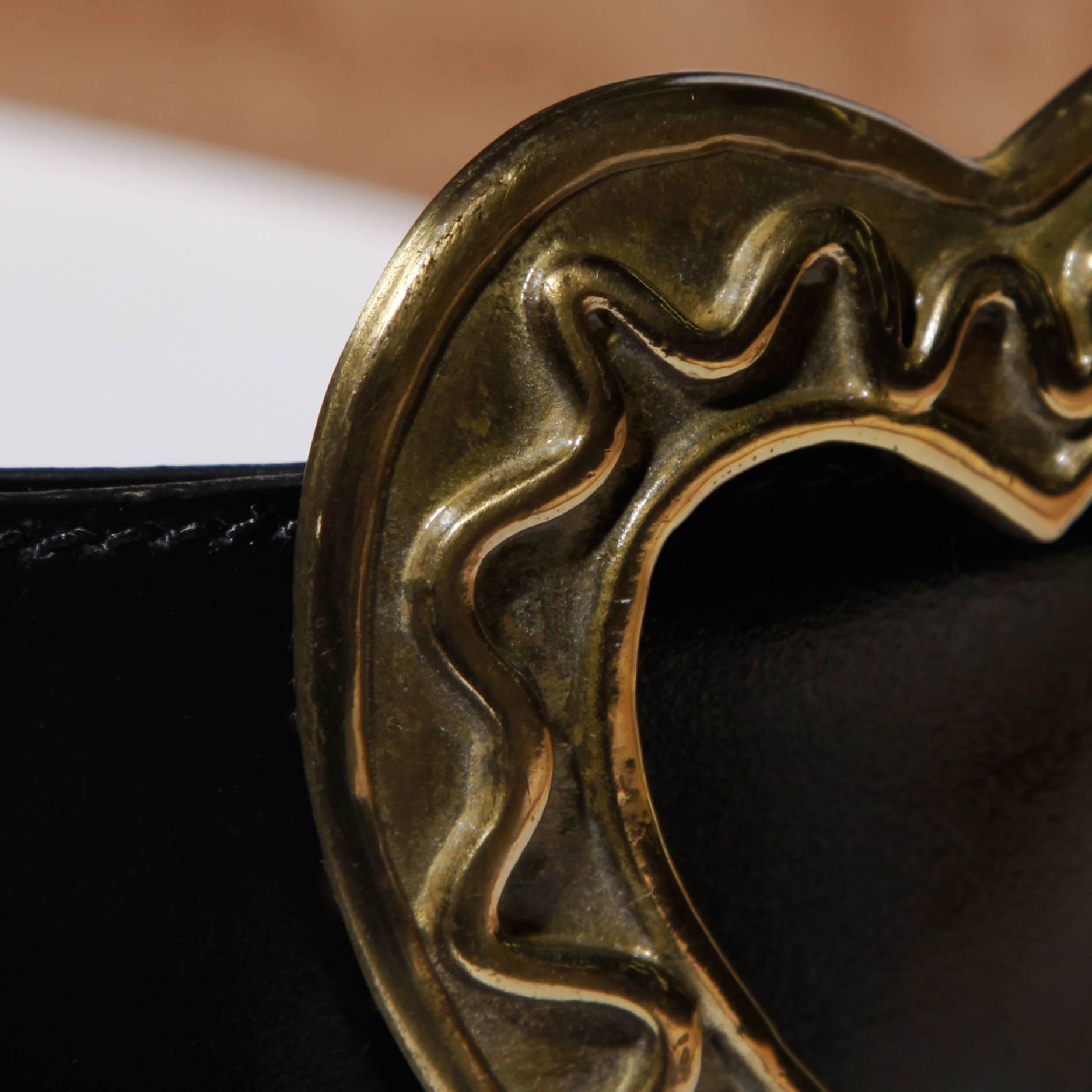 Women's Moschino by Redwall Vintage Leather Heart Belt