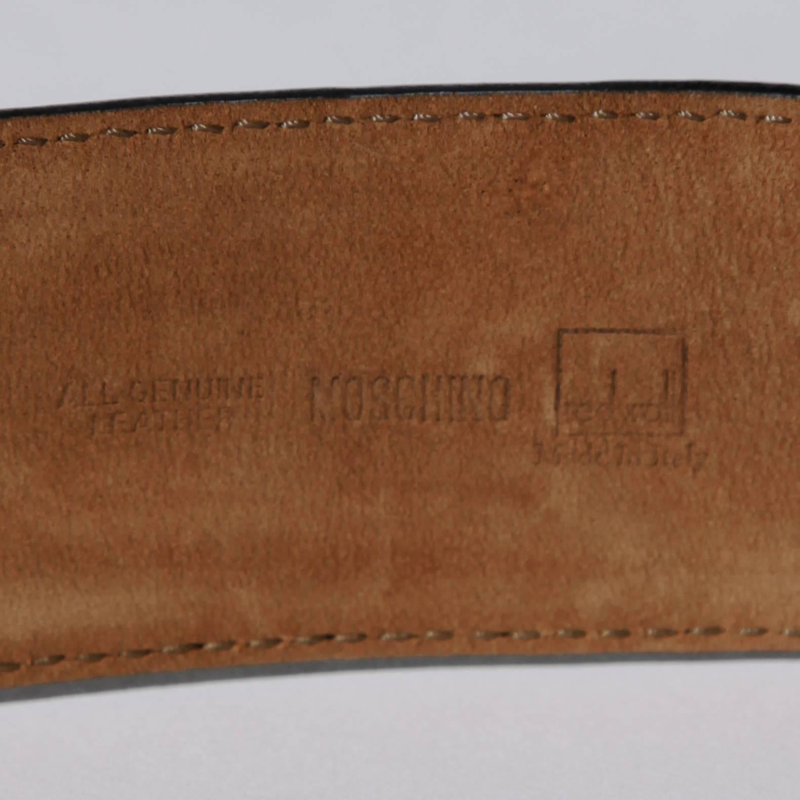 Brown Moschino by Redwall Vintage Leather Heart Belt