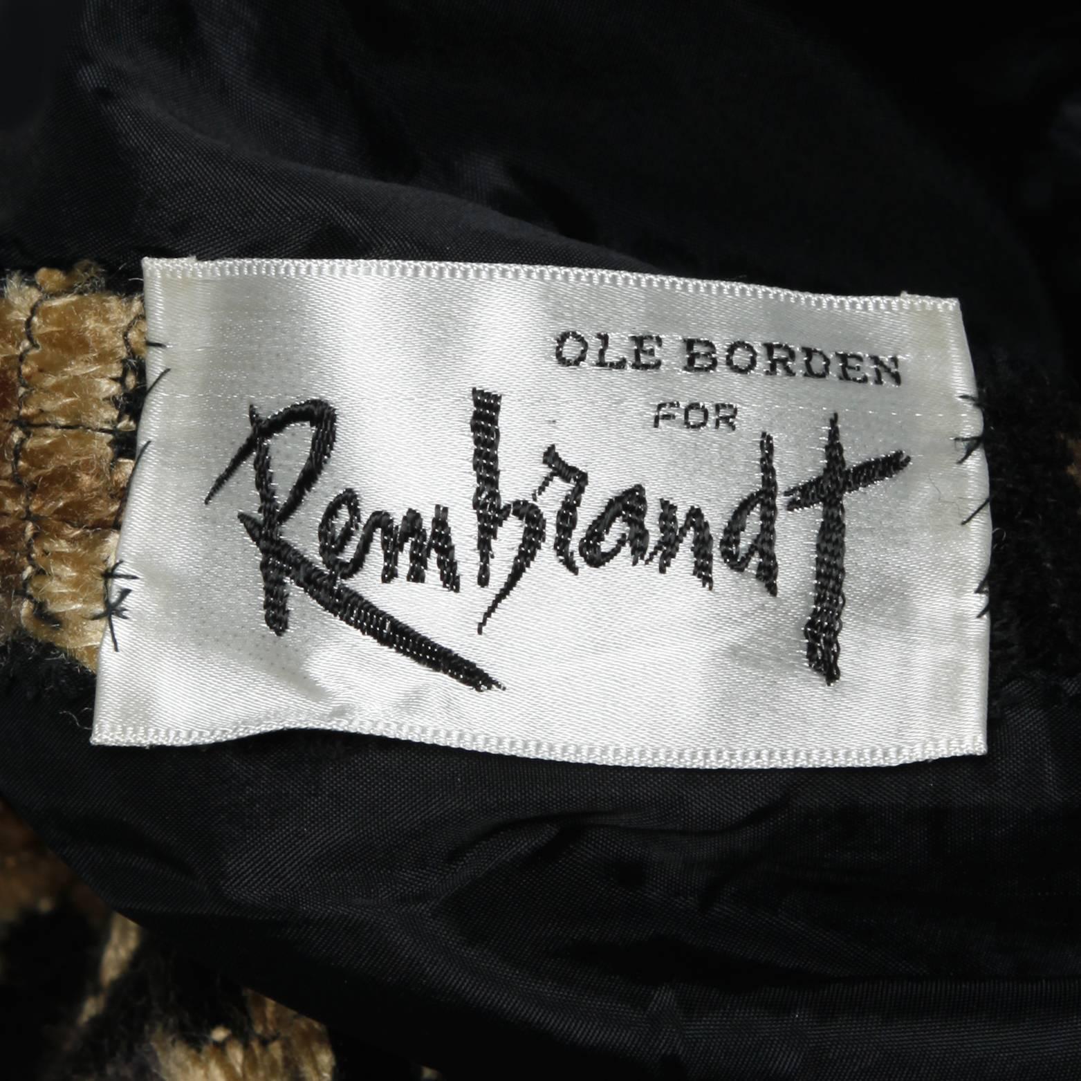 Ole Borden for Rembrandt Vintage 1970s Heavy Woven Maxi Dress 2