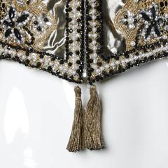 Vintage Heavily Beaded Metallic Gold + Black Velvet Matador Trophy Jacket