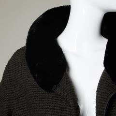 1950s Philippe Tournaye by Marquise Vintage Wool Jacket with Fur Collar