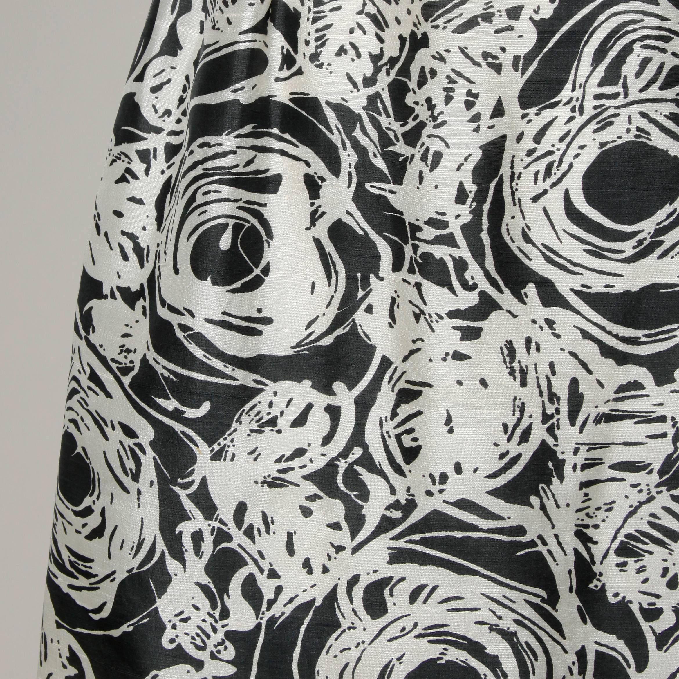 black and white graphic dress