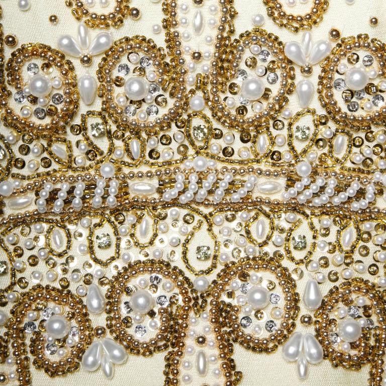 heavily beaded evening gown