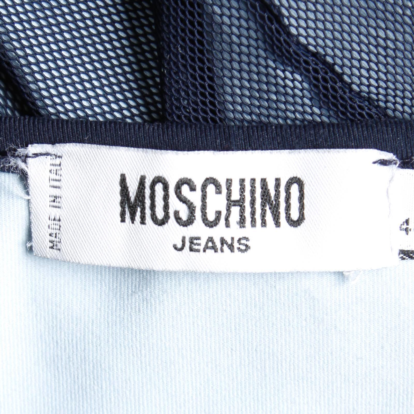 1990er Jahre Vintage Moschino „ Beauty Comes from Within“ Mesh-Rock im Angebot 1