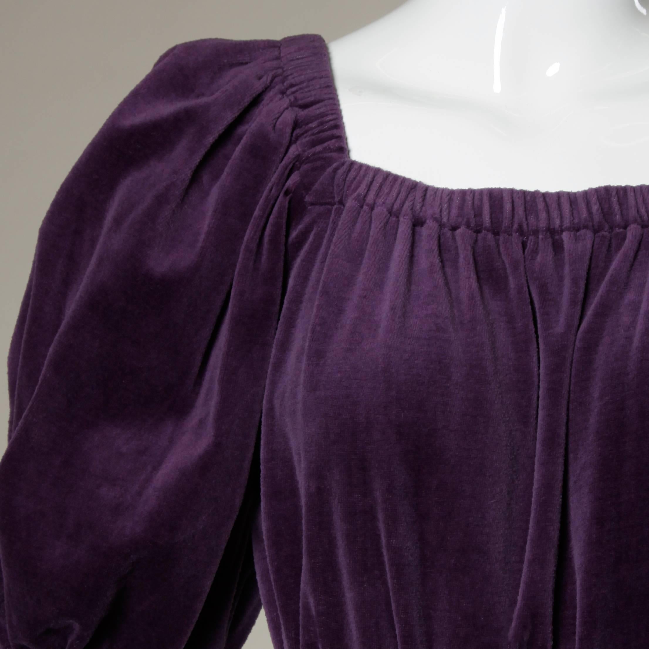 Women's Lucie Ann of Beverly Hills 1960s Purple Velvet Dress