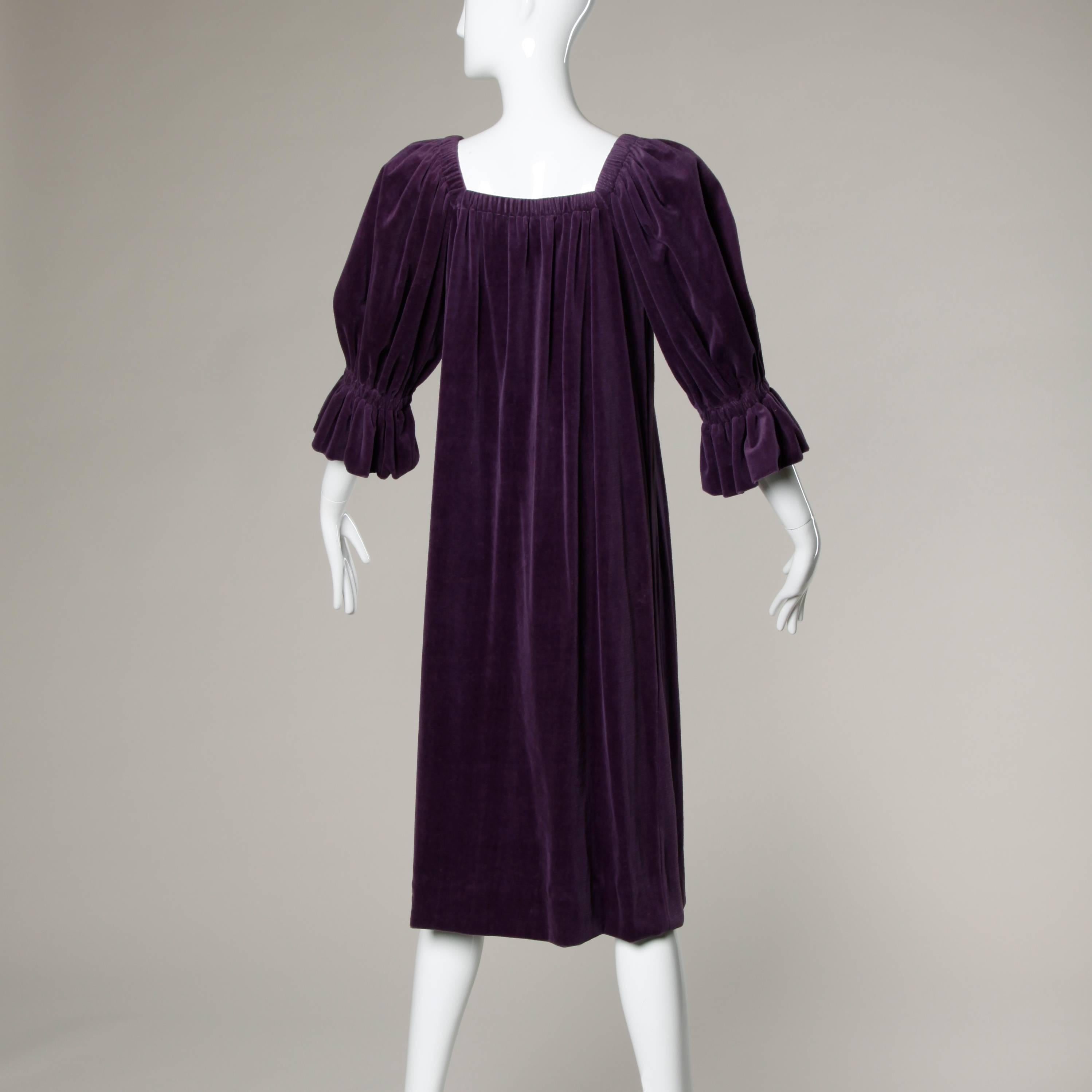 Lucie Ann of Beverly Hills 1960s Purple Velvet Dress 3