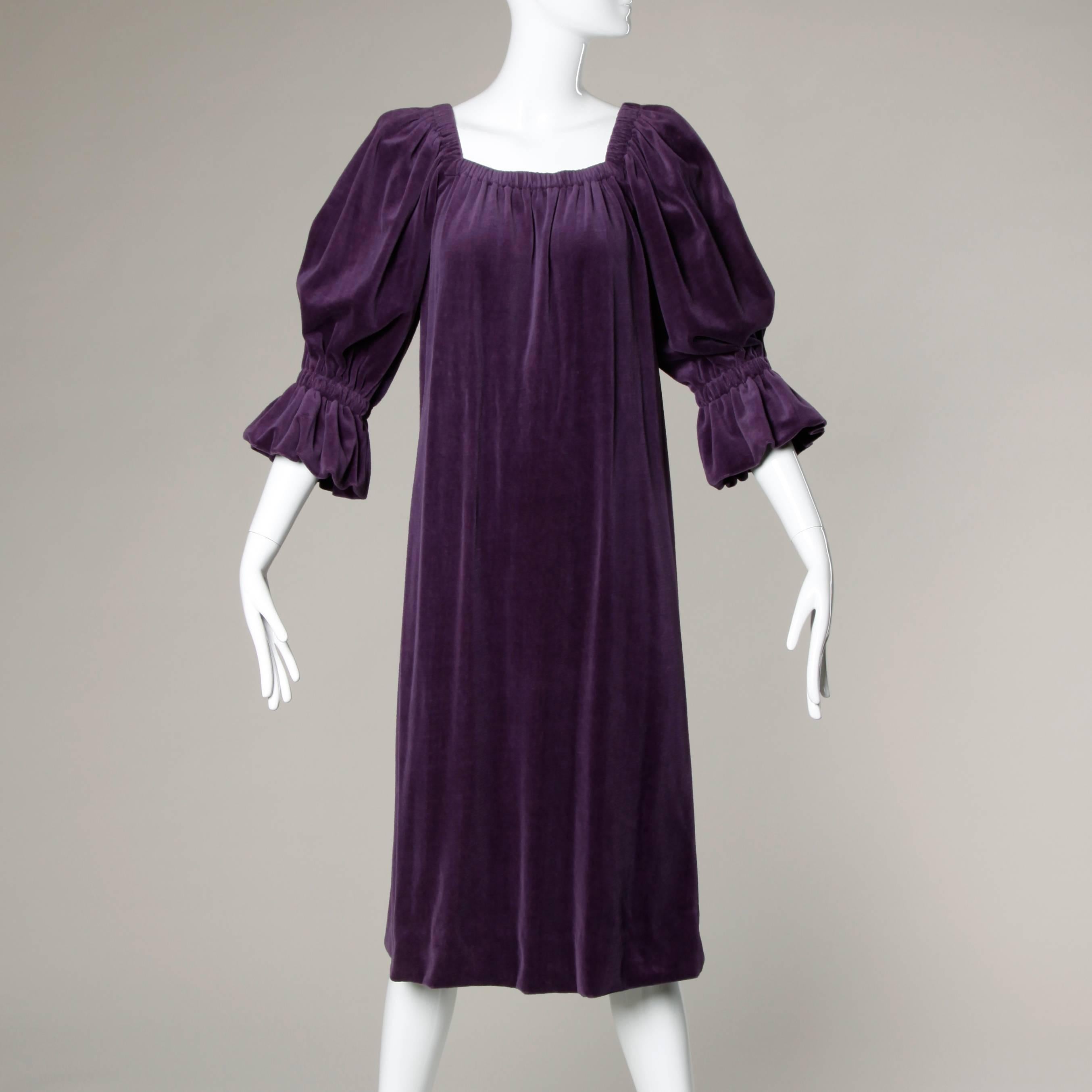 Lucie Ann of Beverly Hills 1960s Purple Velvet Dress 2