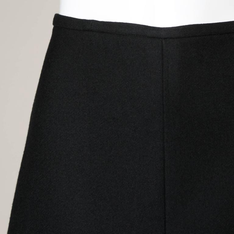 Louis Feraud Vintage Black Wool A-Line Skirt at 1stDibs | louis feraud ...