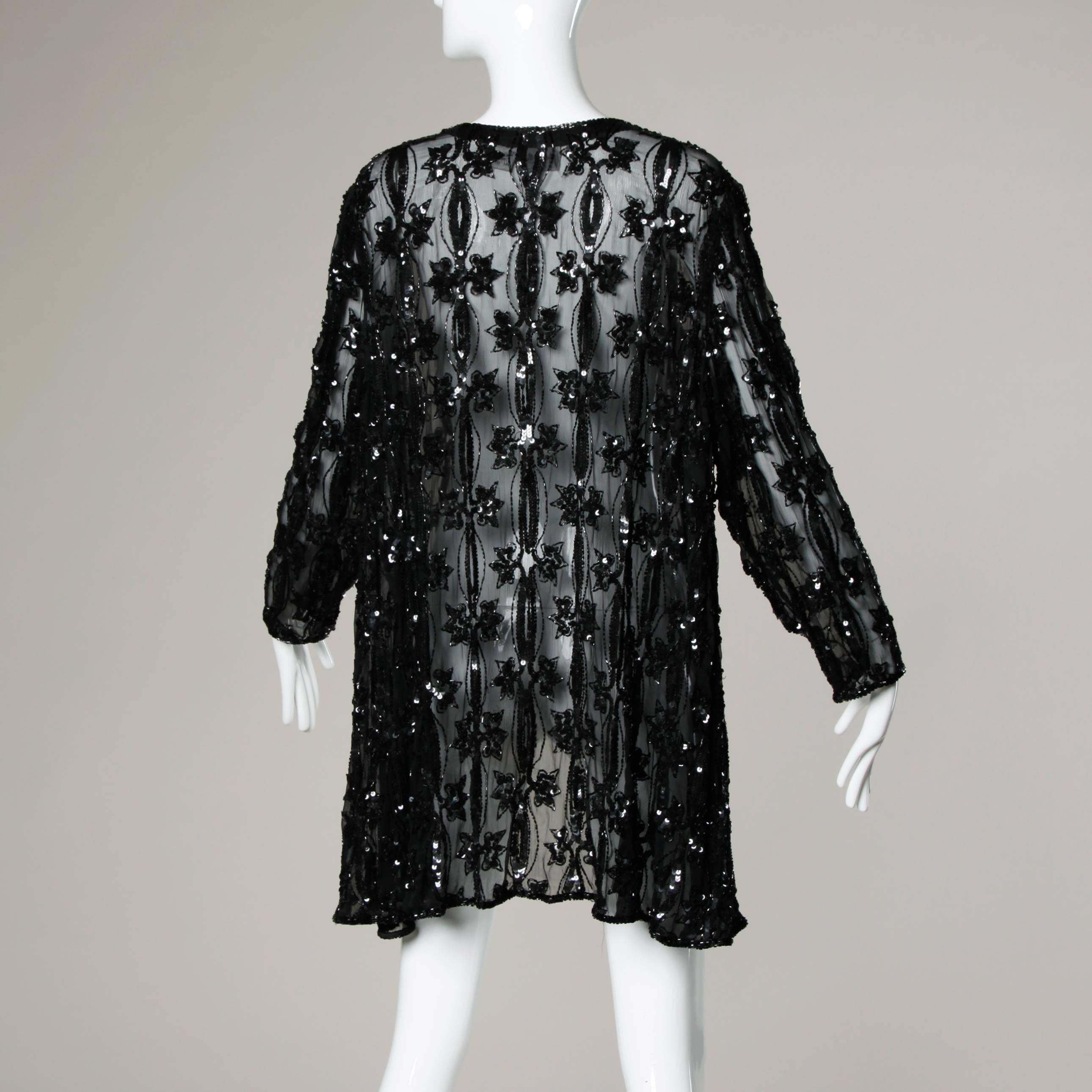 beaded duster jacket