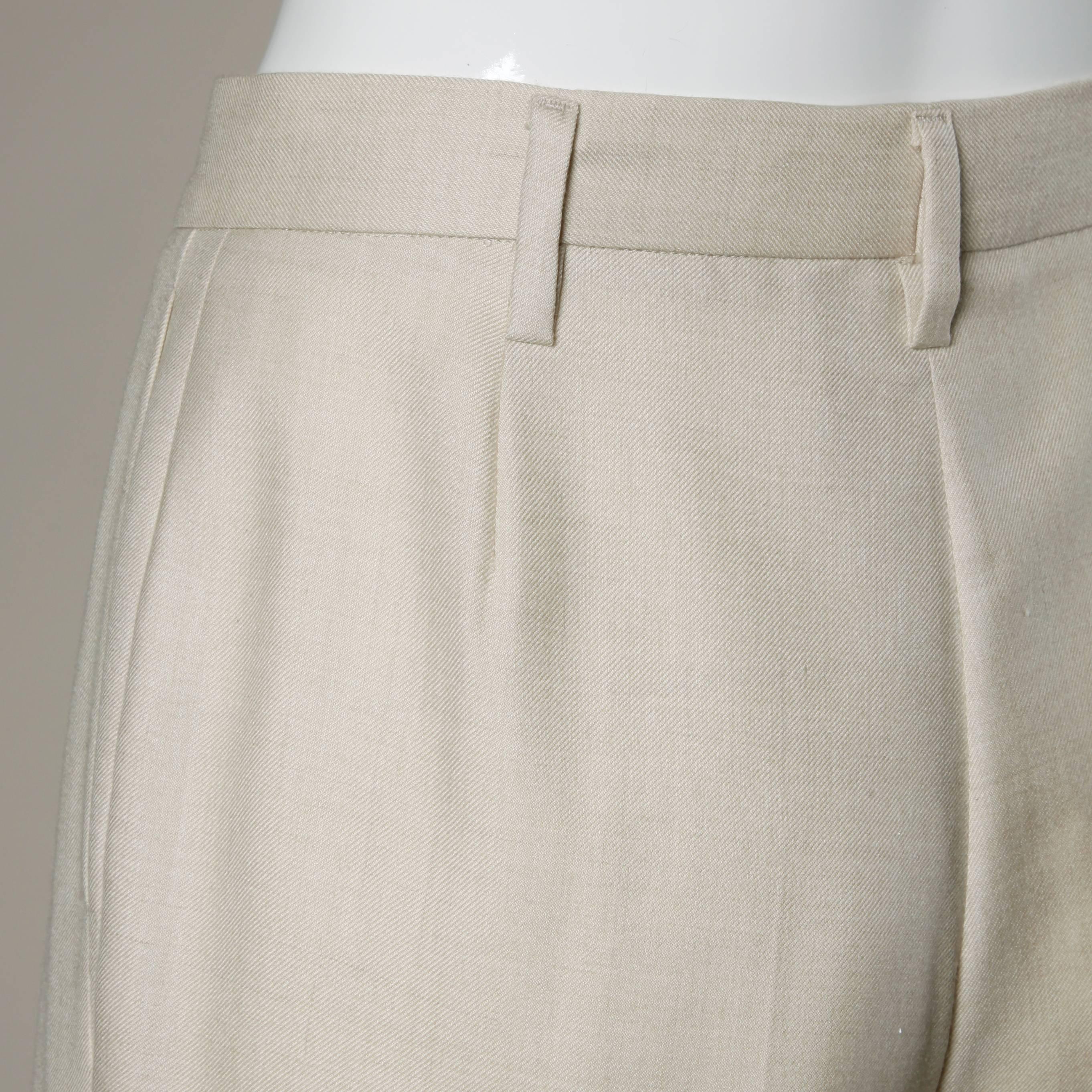 Jil Sander Wool Trousers or Pants in a Size 34 In Excellent Condition In Sparks, NV