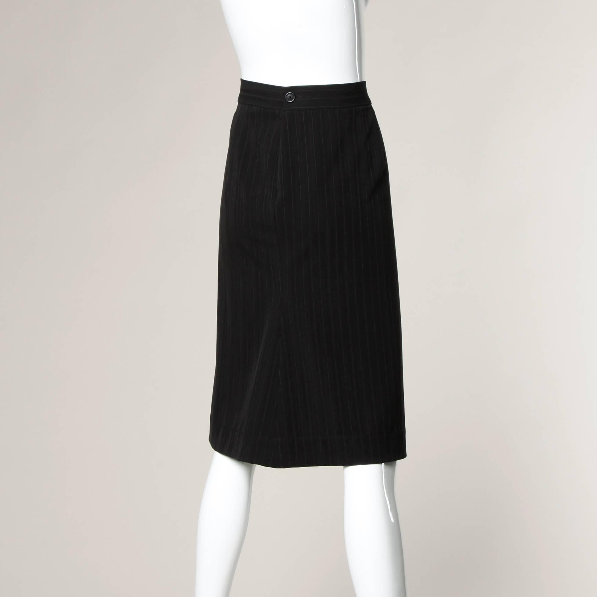 Black Unworn Vivienne Westwood Anglomania Pin Striped Skirt For Sale