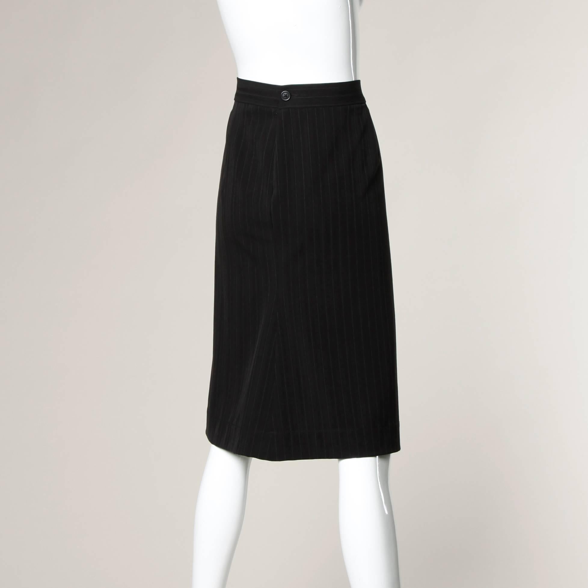 Unworn Vivienne Westwood Anglomania Pin Striped Skirt For Sale at 1stDibs