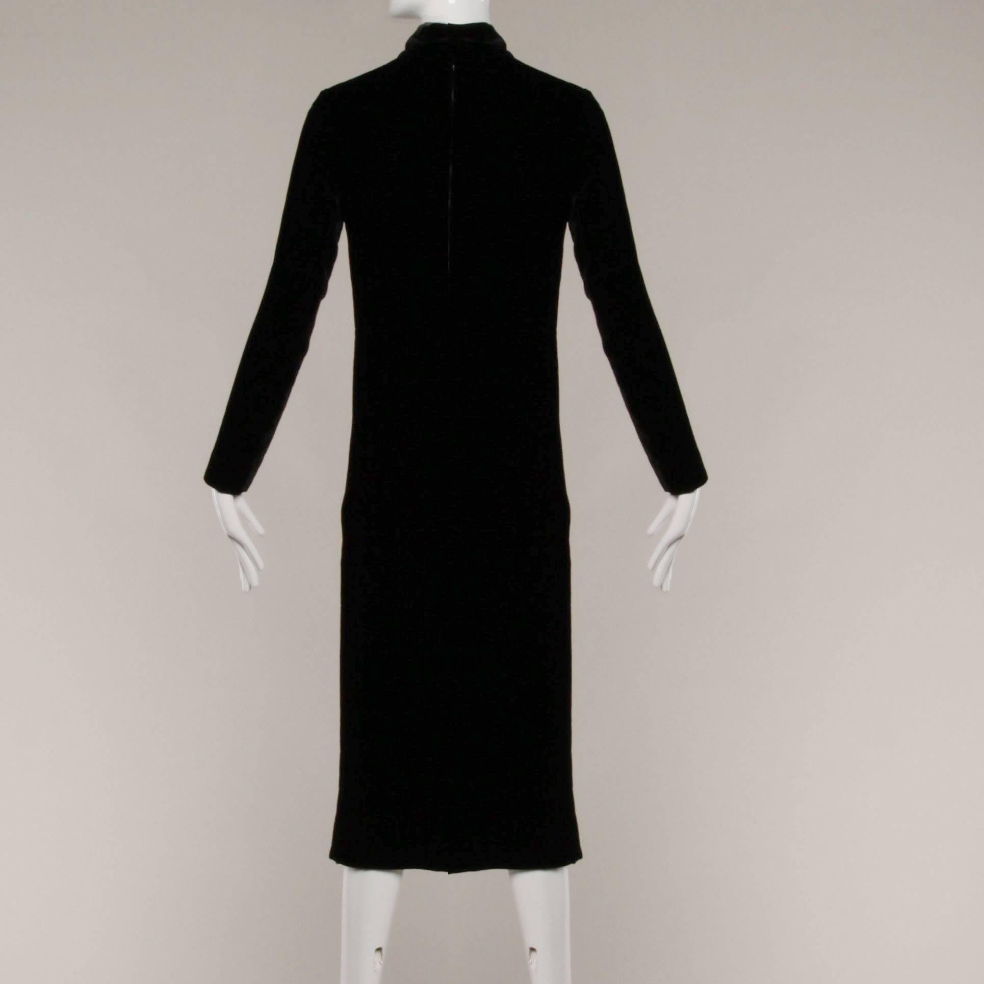 vintage black dress with sleeves