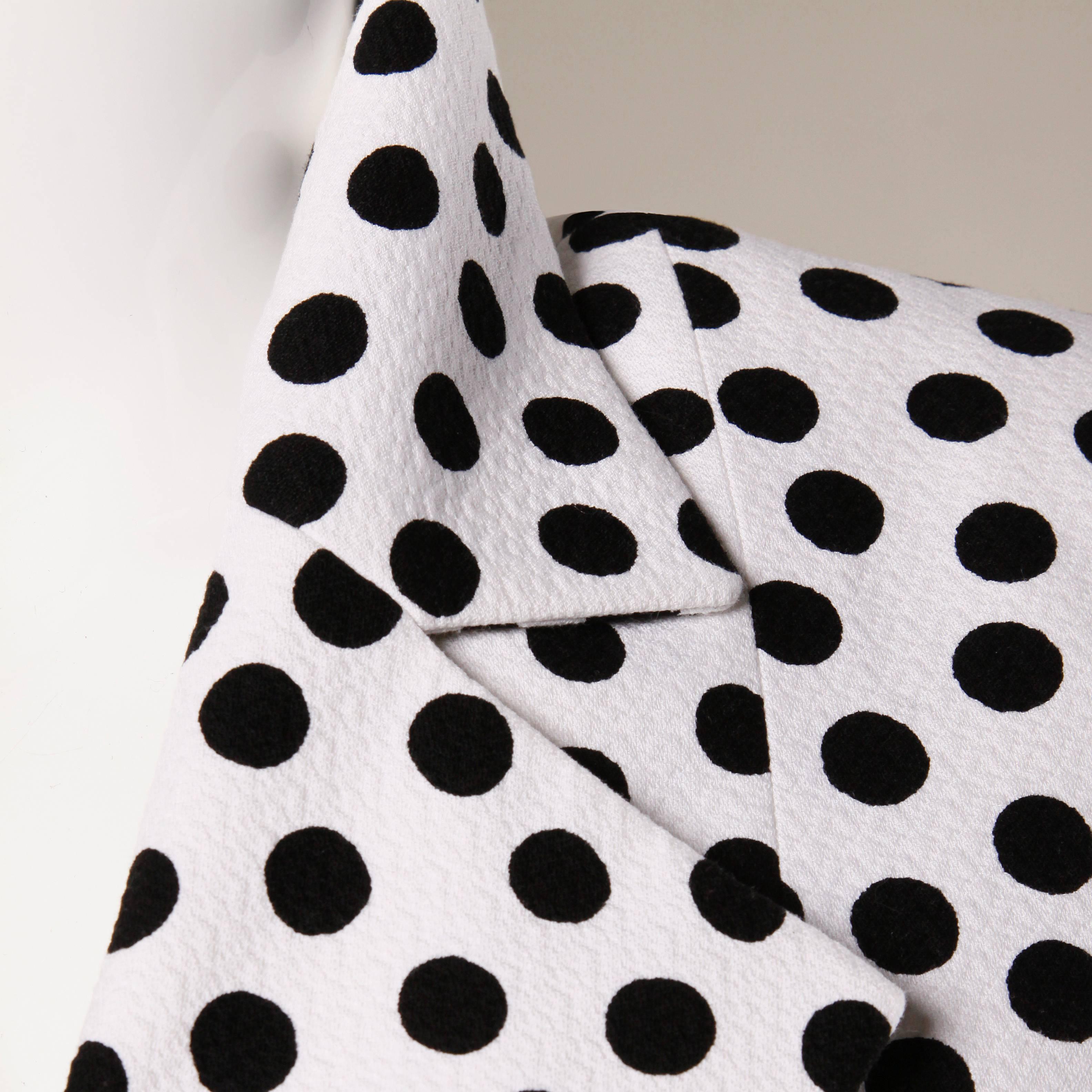 black and white polka dot jacket