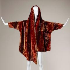 Jean Paul Gaultier Vintage Tie Dye Avant Garde Crushed Velvet Coat