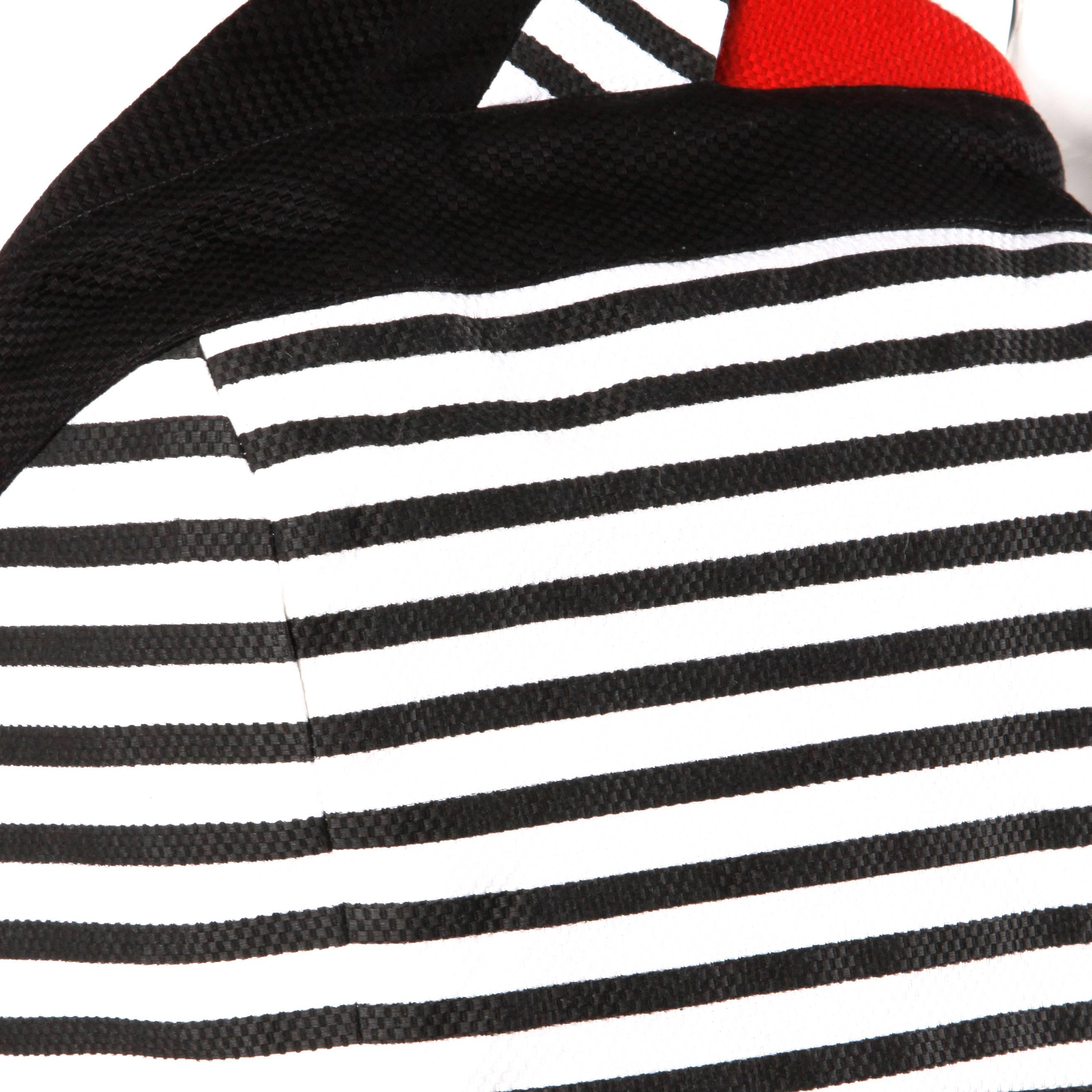black and white striped halter top