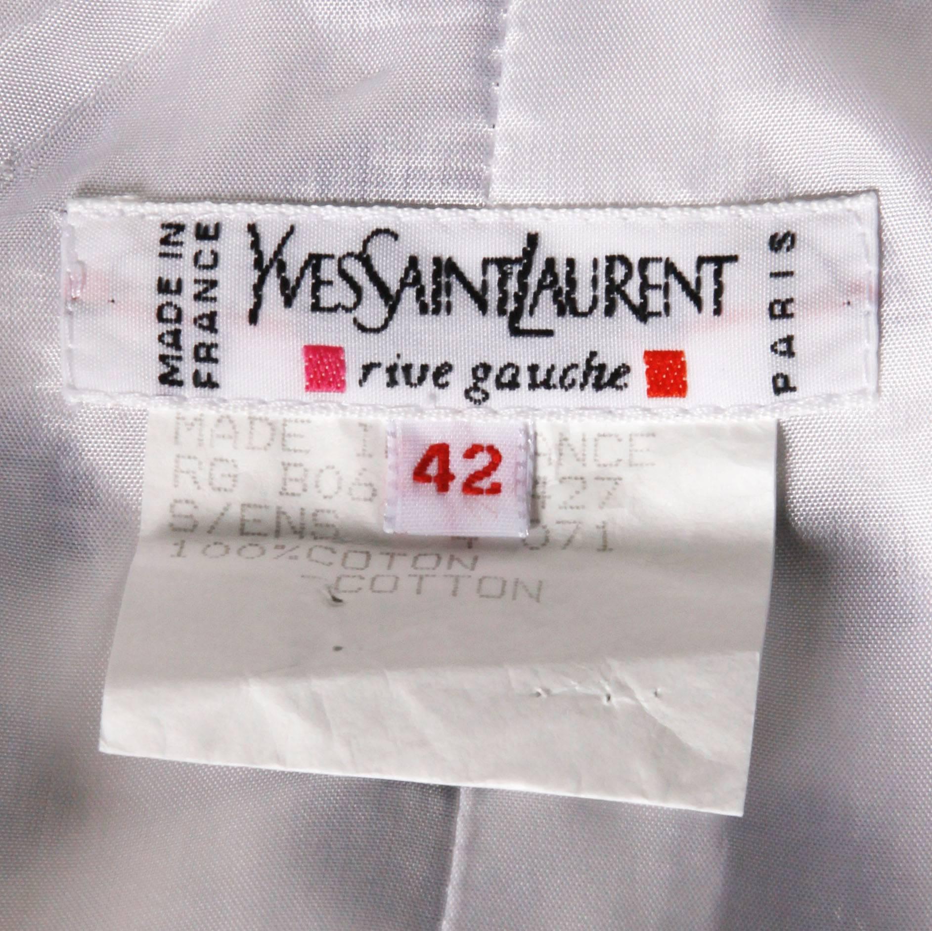 YSL Yves Saint Laurent Rive Gauche Vintage Black + White Polka Dot Skirt In Excellent Condition In Sparks, NV