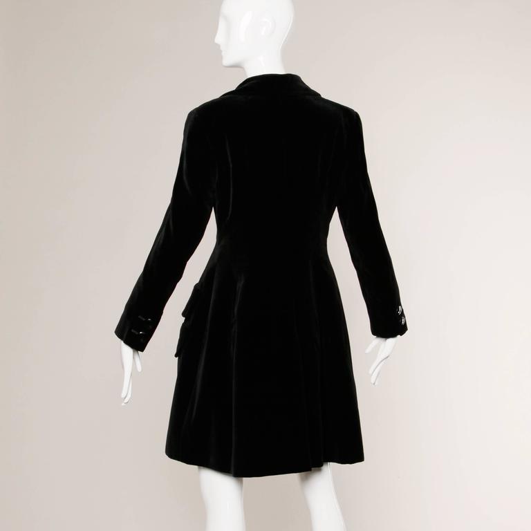 Valentino 1970s Vintage Black Velvet Coat For Sale at 1stDibs vintage