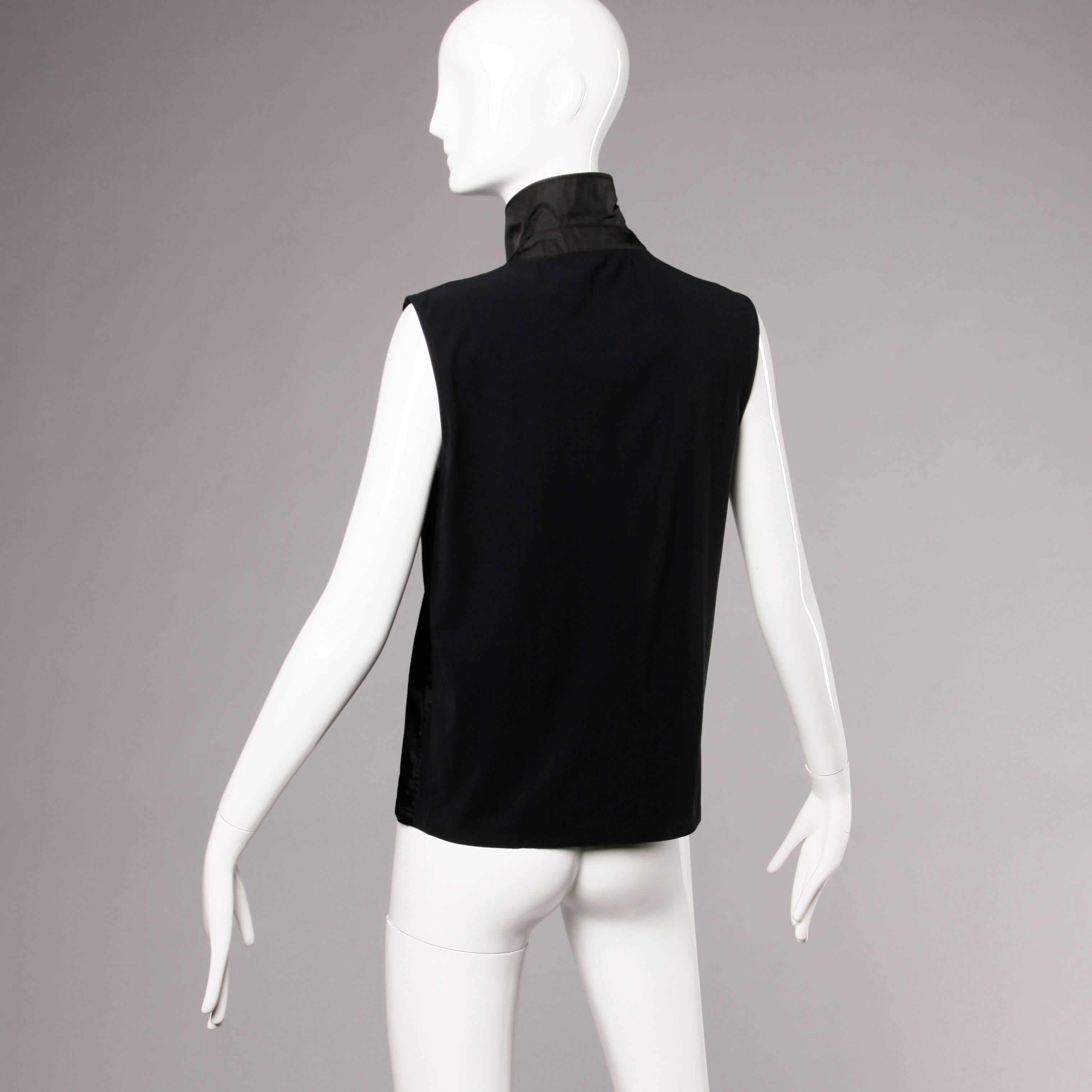 Women's Prada Black Nylon Vest Jacket or Waistcoat