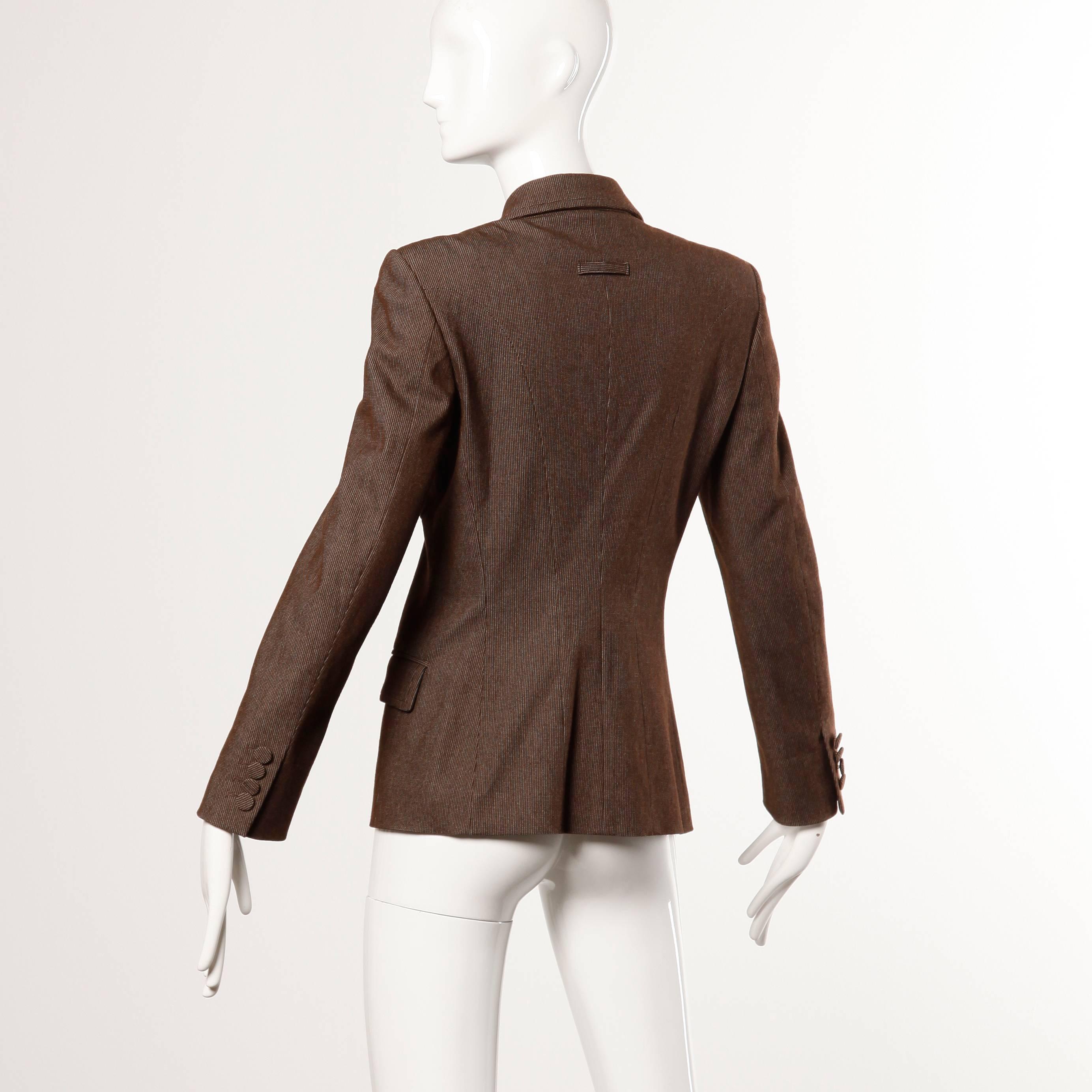 Black Jean Paul Gaultier Double Breasted Avant Garde Blazer Jacket