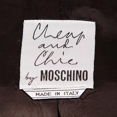 Moschino Vintage 90s Black + White Polka Dot Jacket with Gold Buttons