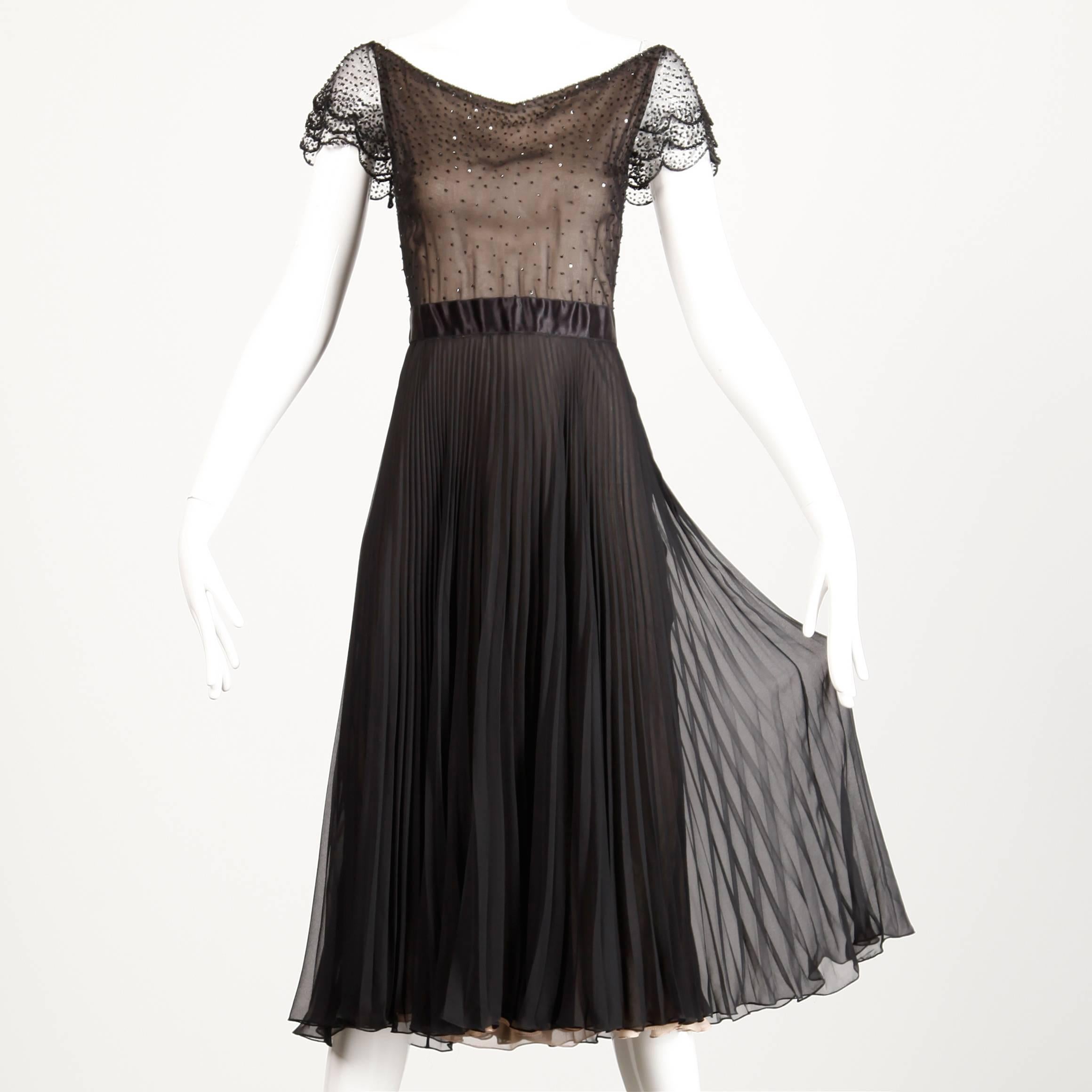 oscar de la renta vintage black dress