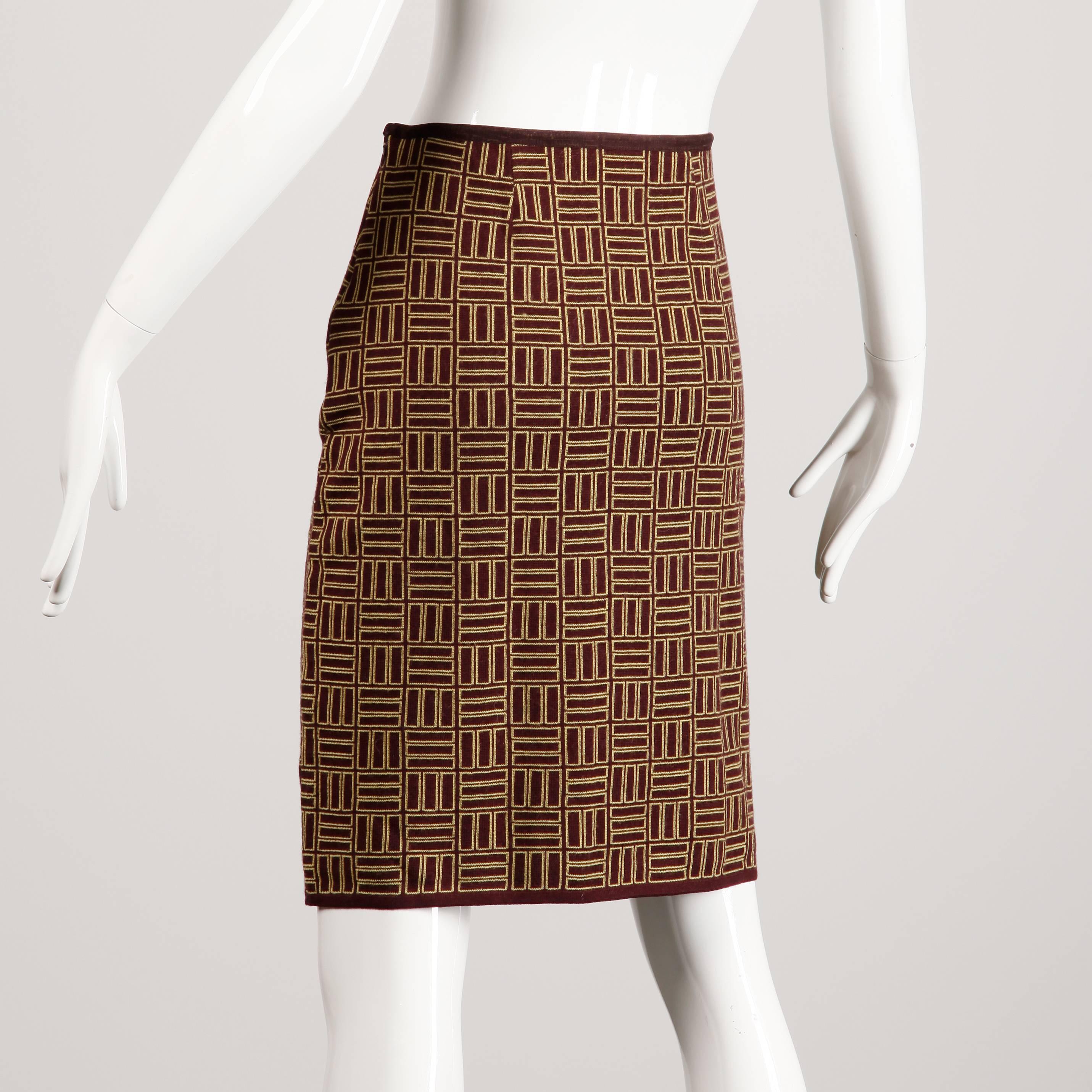 vintage knit skirt pattern
