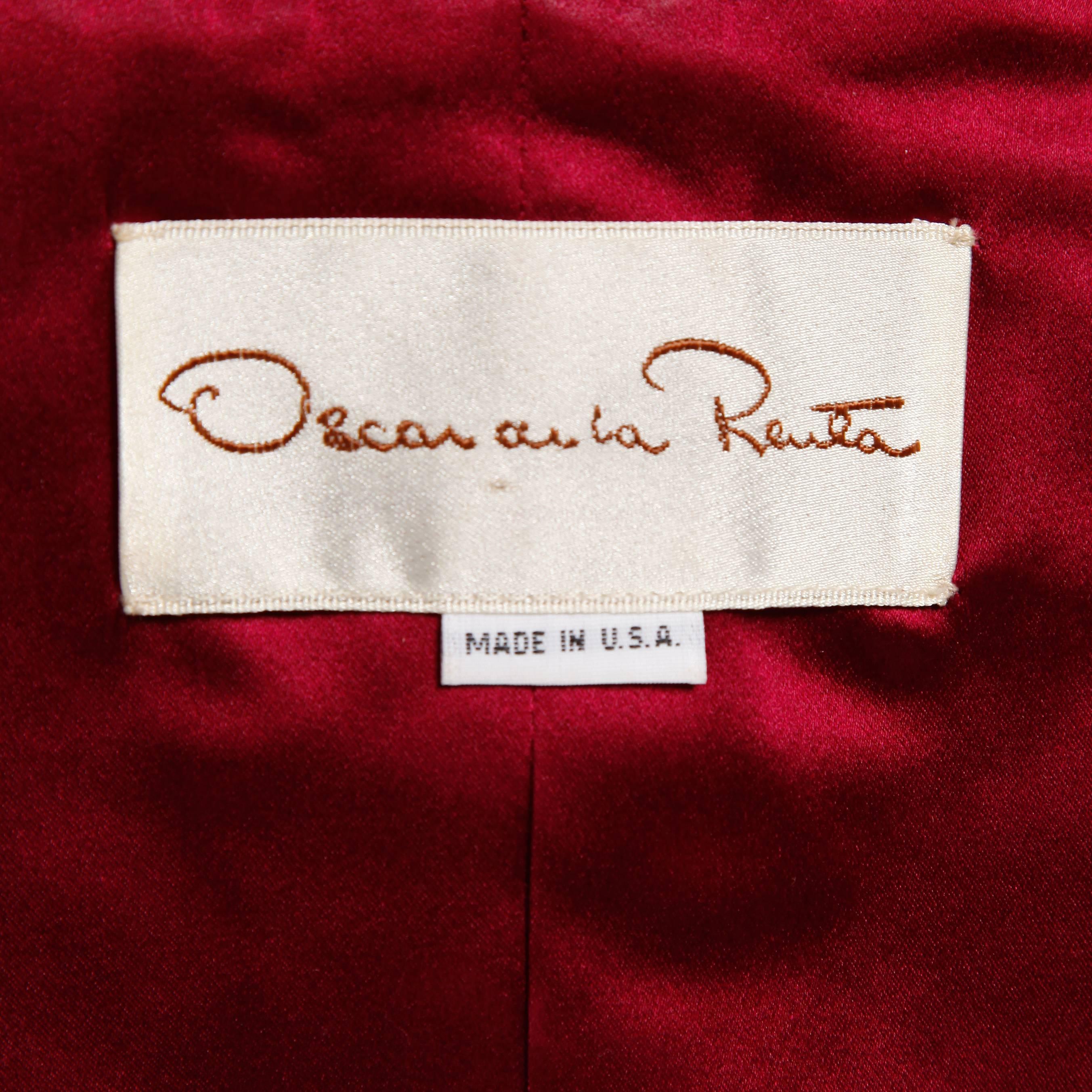 Museum Quality 1980s Vintage Oscar de la Renta Metallic Embroidered Jacket In Excellent Condition In Sparks, NV