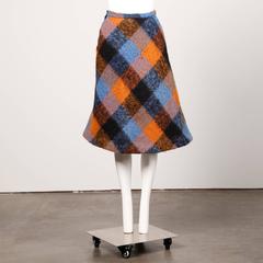 1960s Vintage Nelly De Grab Mohair Wool Skirt with Horsehair Crinoline
