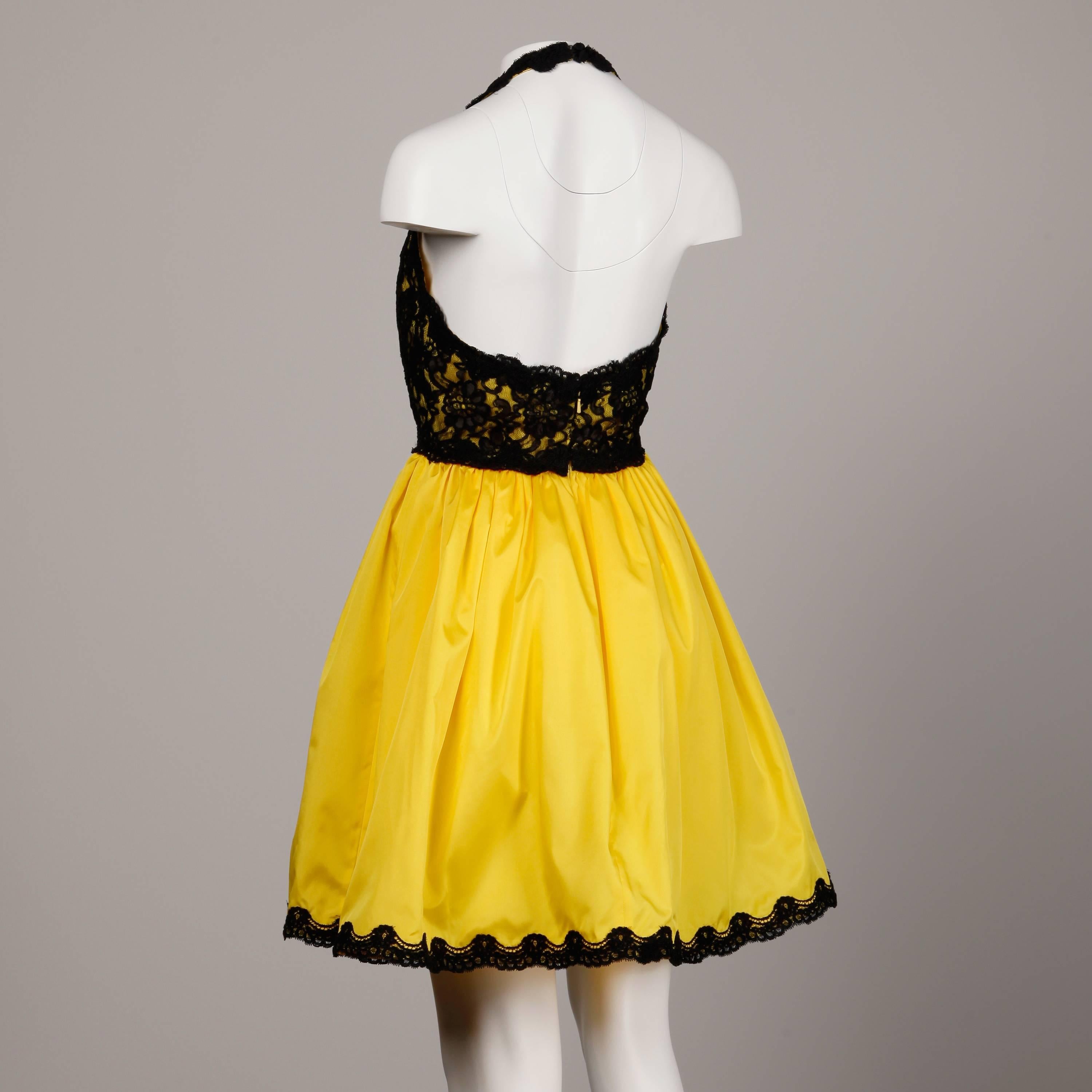 yellow and black dress