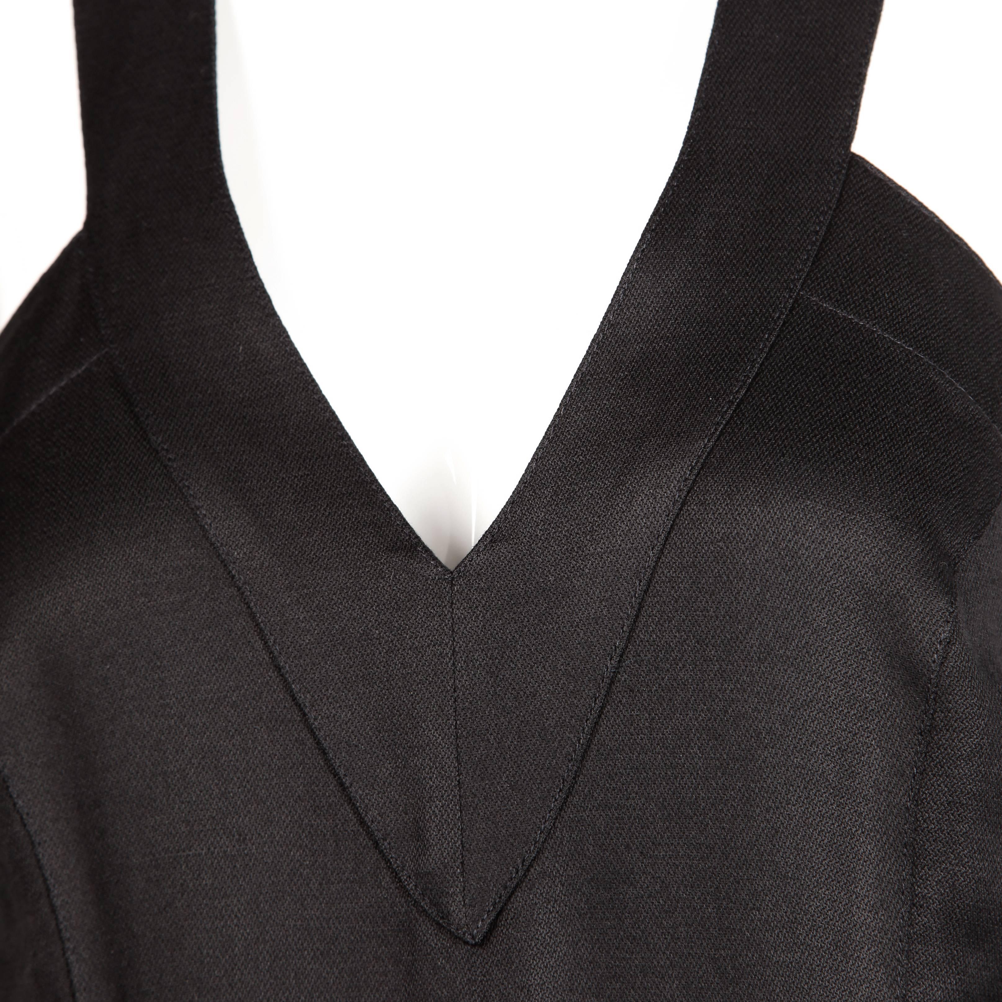 Women's Fendi 365 for Neiman Marcus Vintage 1970s Black Evening Gown with Back Train For Sale