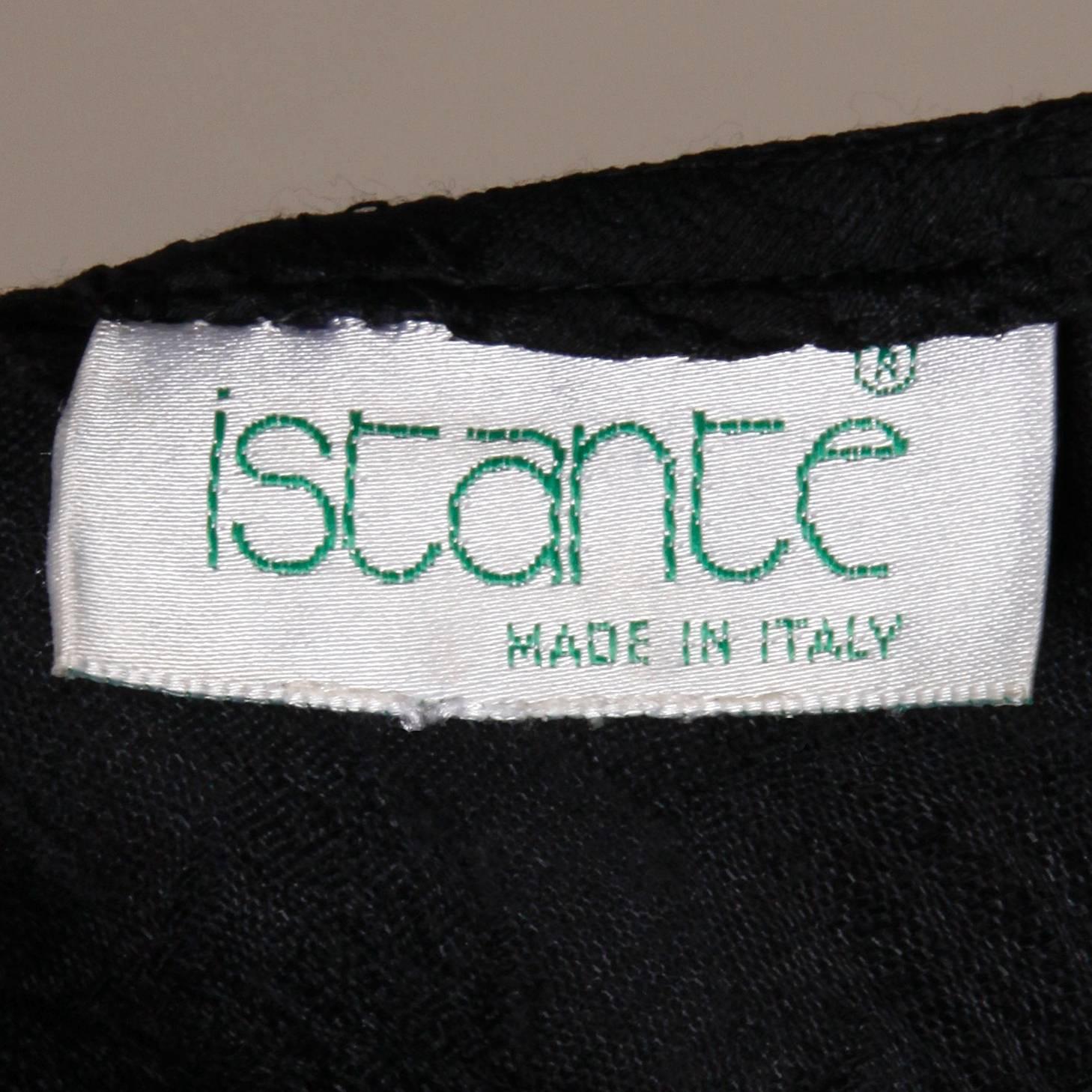 Gianni Versace pour Istante - Robe noire embossée noire vintage Excellent état - En vente à Sparks, NV