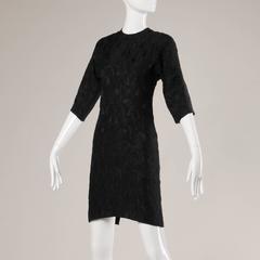Gianni Versace for Istante Vintage Black Embossed Black Dress