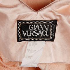 Gianni Versace Couture Vintage 1990s Pale Pink Chenille Body Con Dress