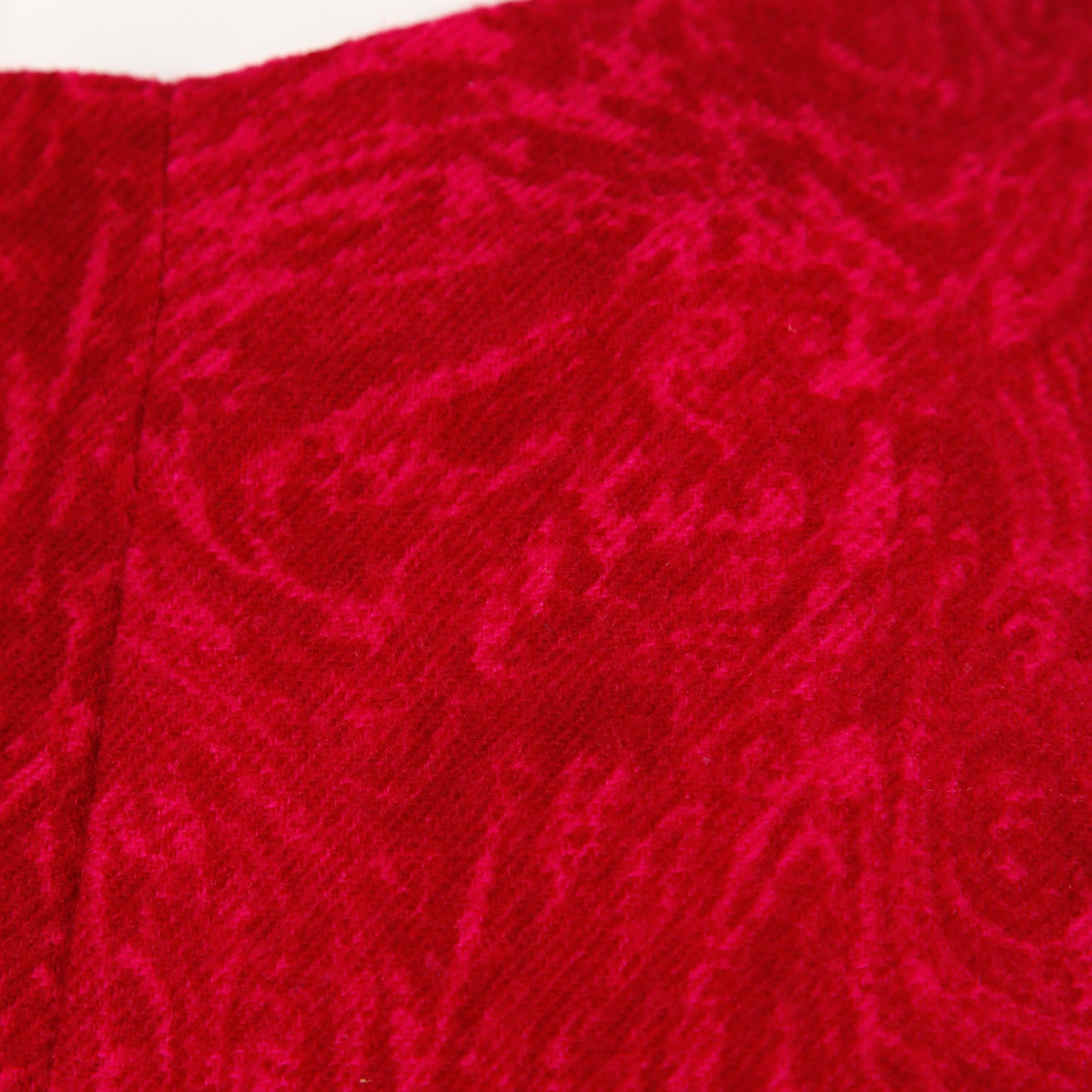 Donald Brooks 1960s Vintage Pink + Fuchsia Wool Wiggle Dress 1