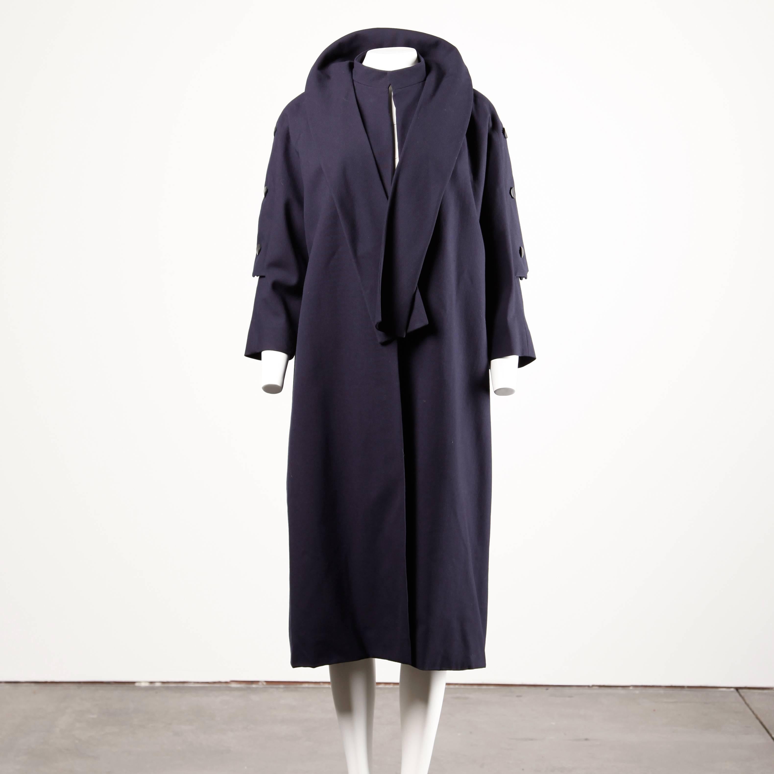 Jacques Heim 1950s 2-Pc Silk + Wool Coat with a Detachable Cape/ Scarf 3