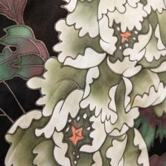 Vintage Hand Painted Silk Asian Kimono Jacket Coat