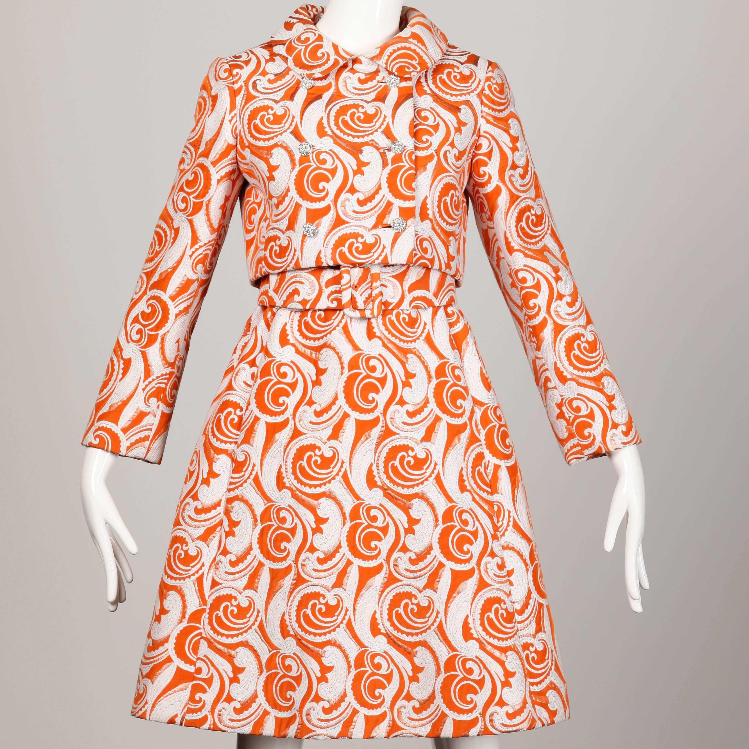 vintage orange dress