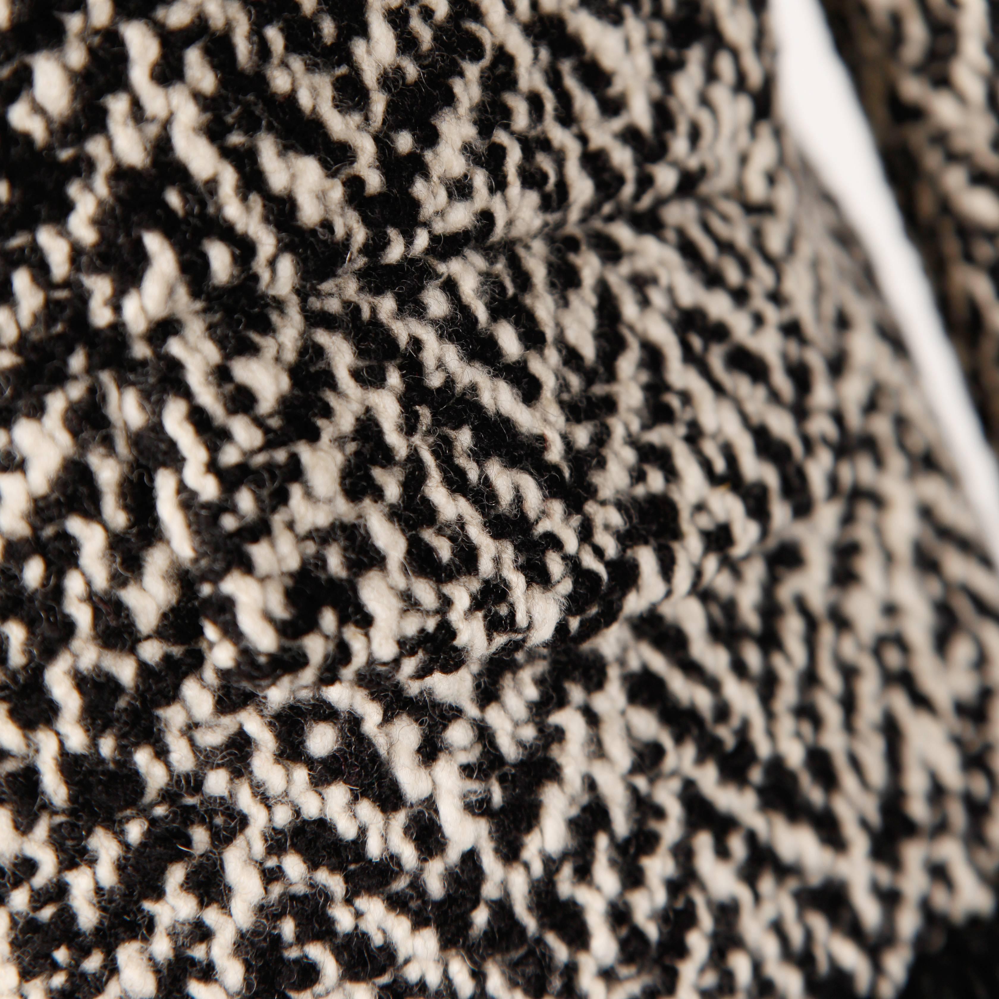Ben Zuckerman - Veste vintage en tweed de laine avec bordure en fourrure d'agneau persan, années 1960 en vente 3