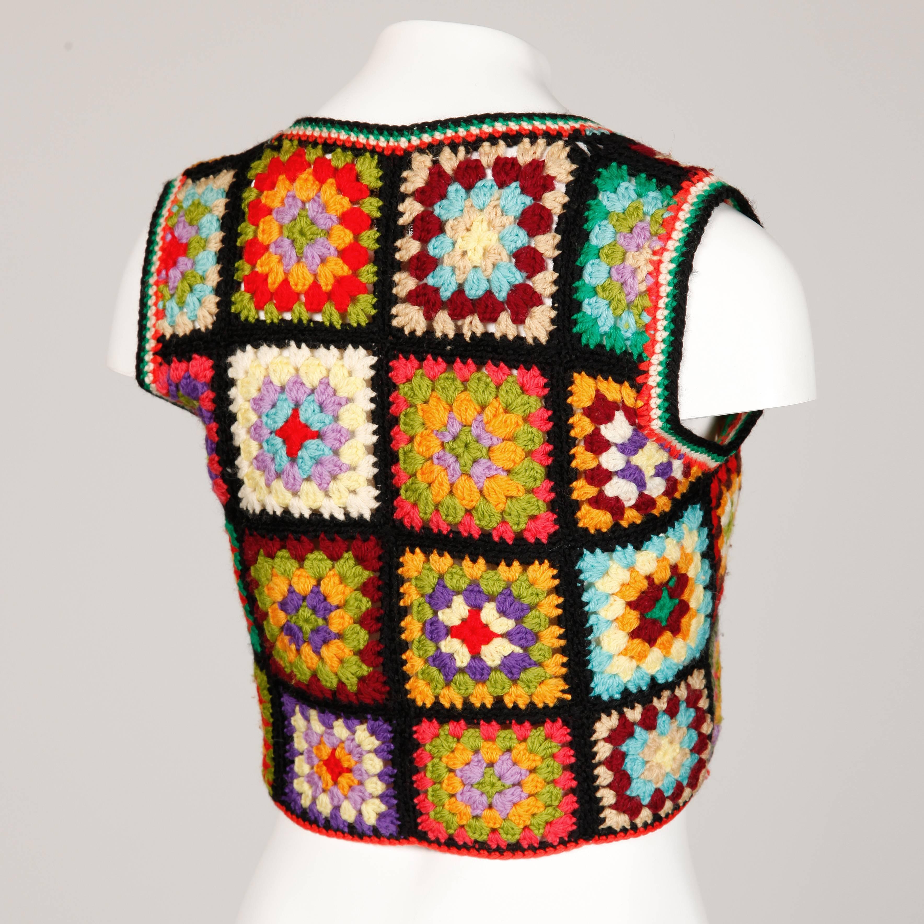 1970s crochet vest