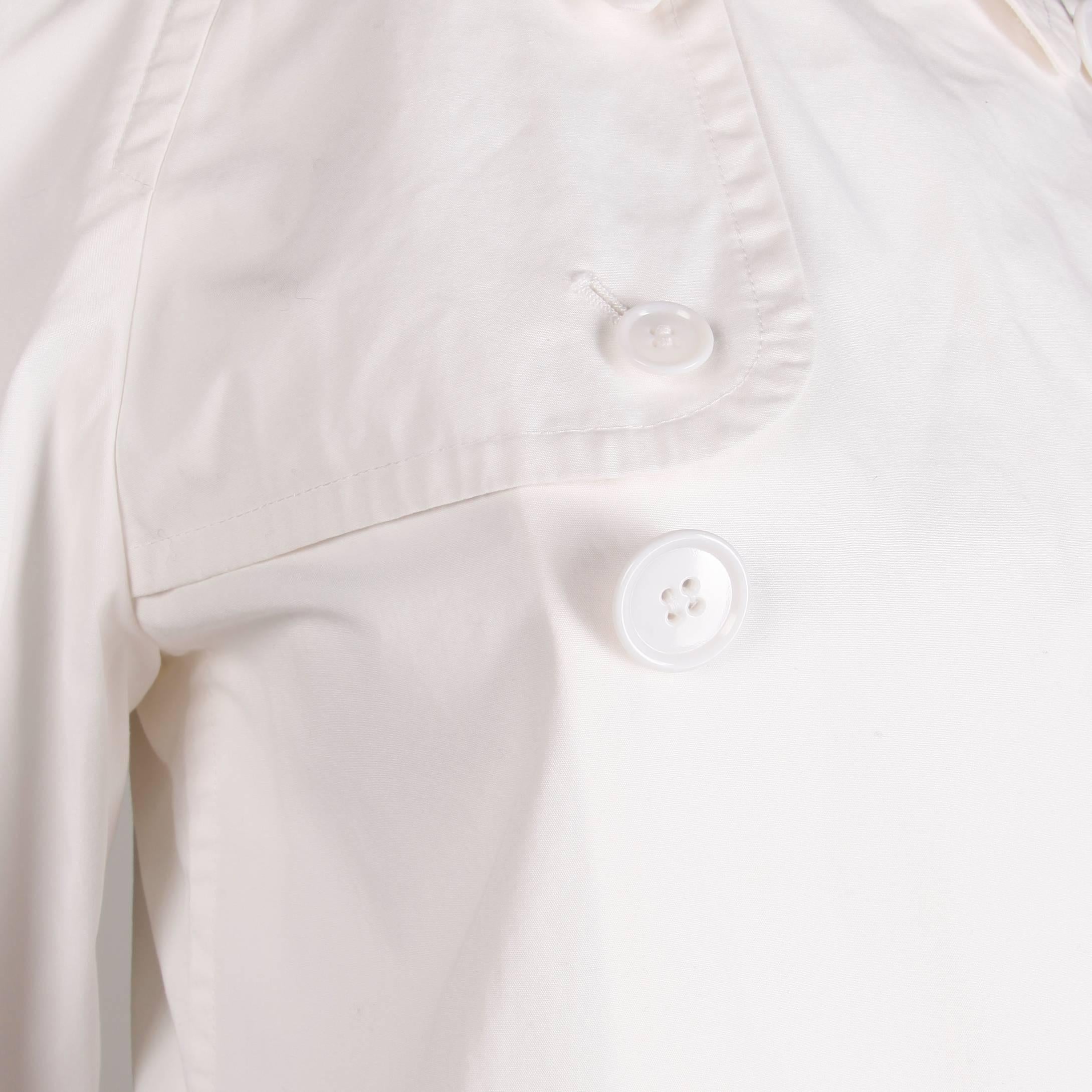 Comme des Garcons Vintage White Cotton Jacket, 1998 For Sale 1