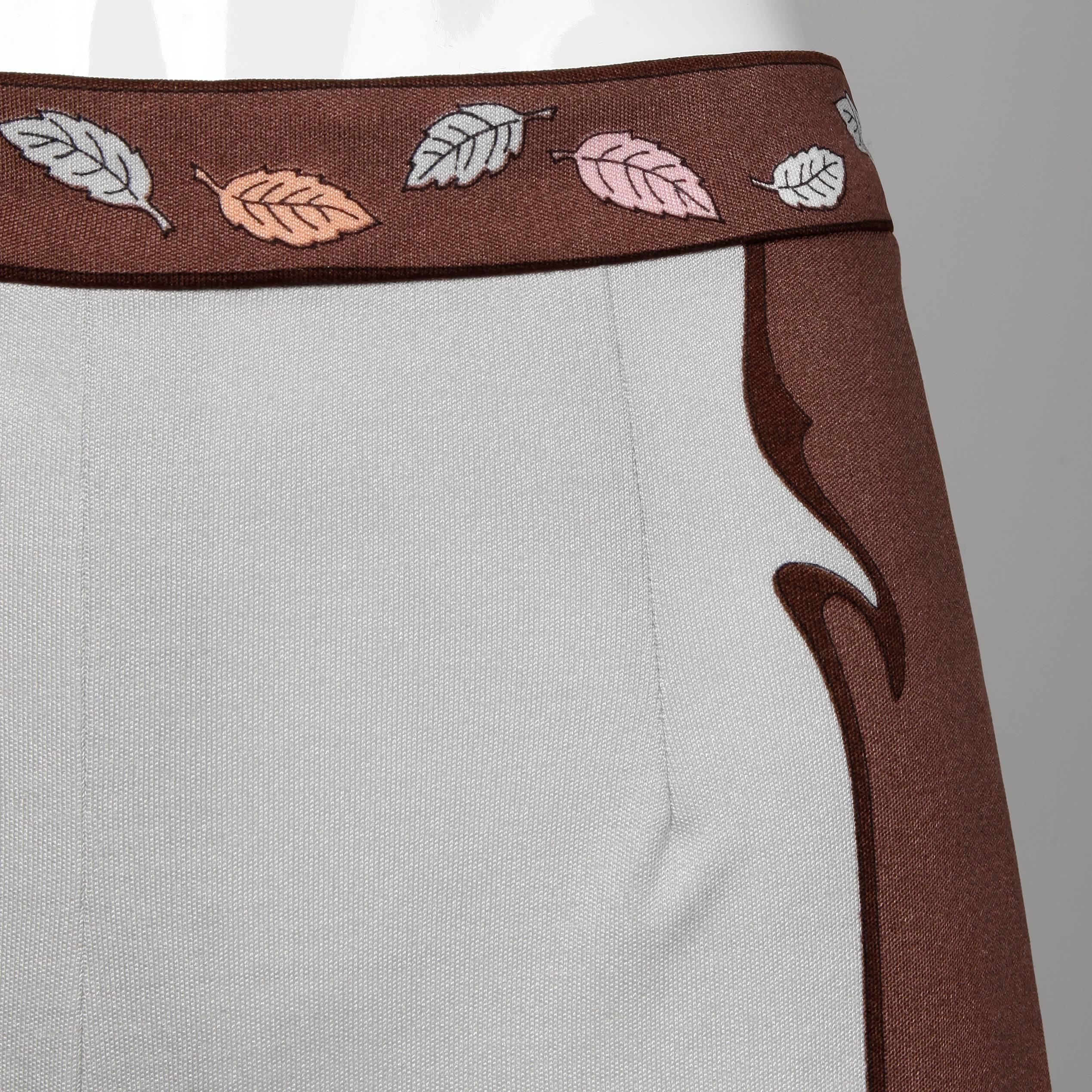 1970s Signed Paganne Print Vintage Jersey Knit Pants + Shirt or Top Jumpsuit 4