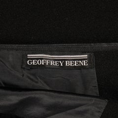 1960s Geoffrey Beene Vintage Black Wool + Silk Fabric Block Mod Shift Dress