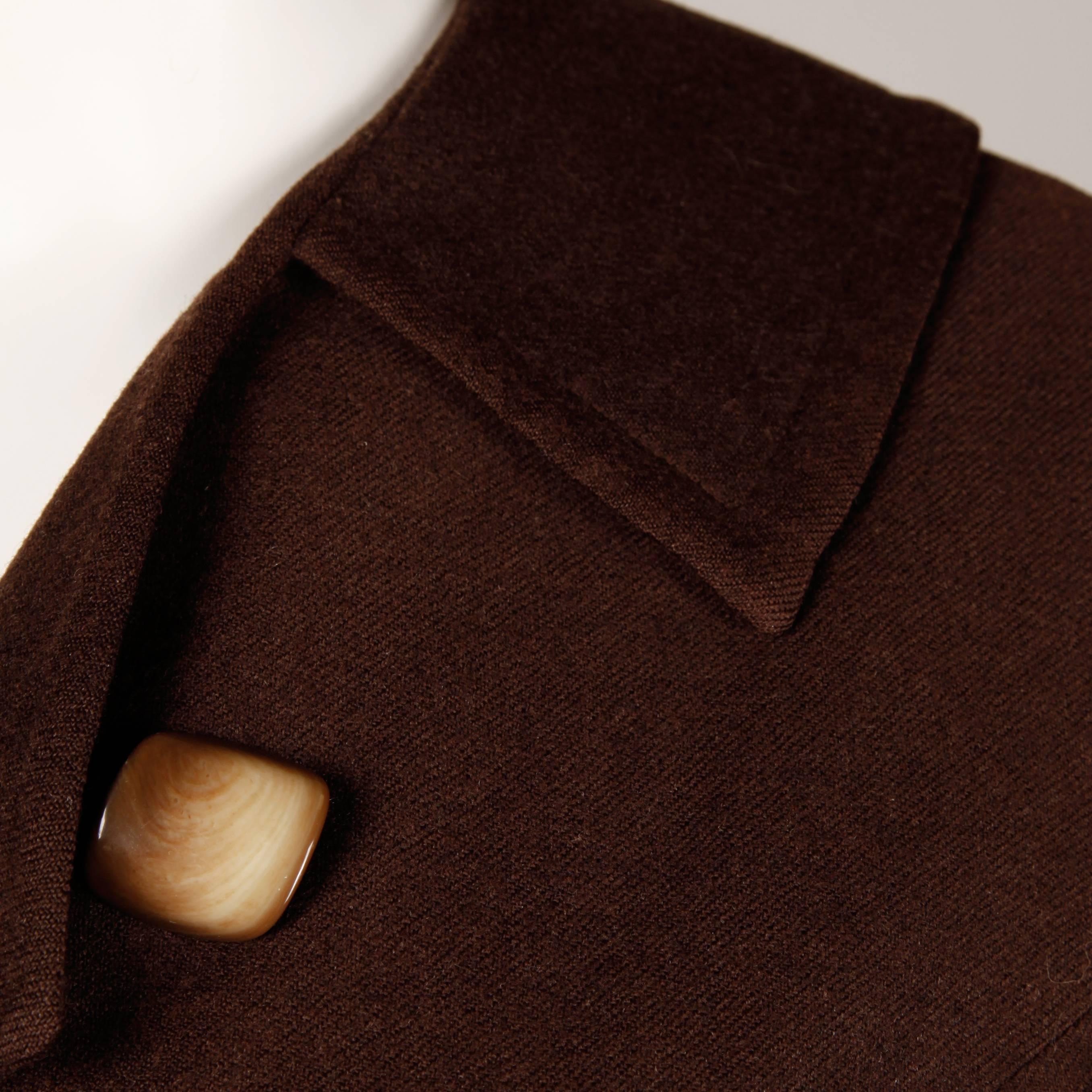 1950s Cari Colette Vintage New Look Brown Wool Tailored Jacket im Angebot 2