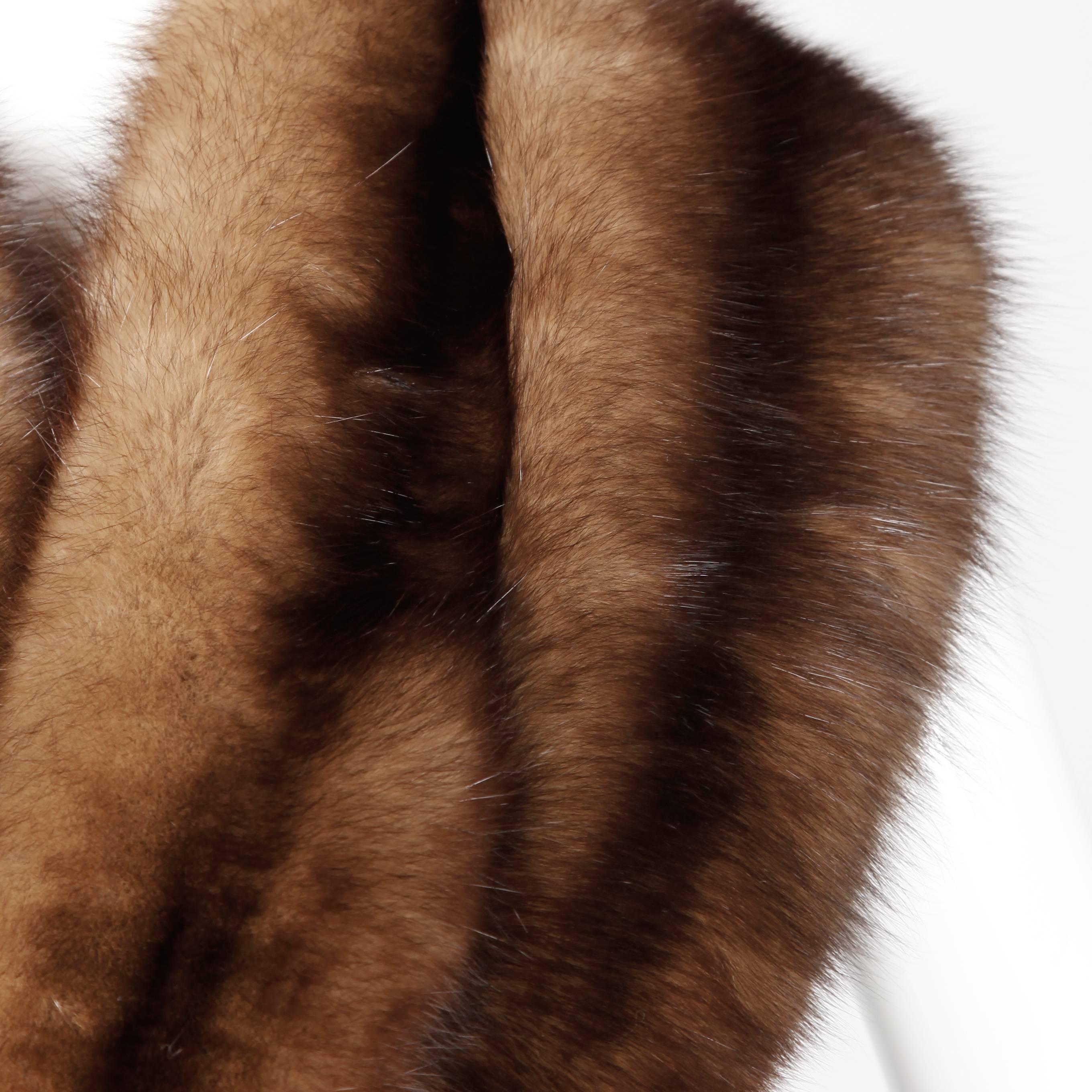 Women's Pristine Vintage Barguzin Russian Sable Fur Wrap, Stole or Fling